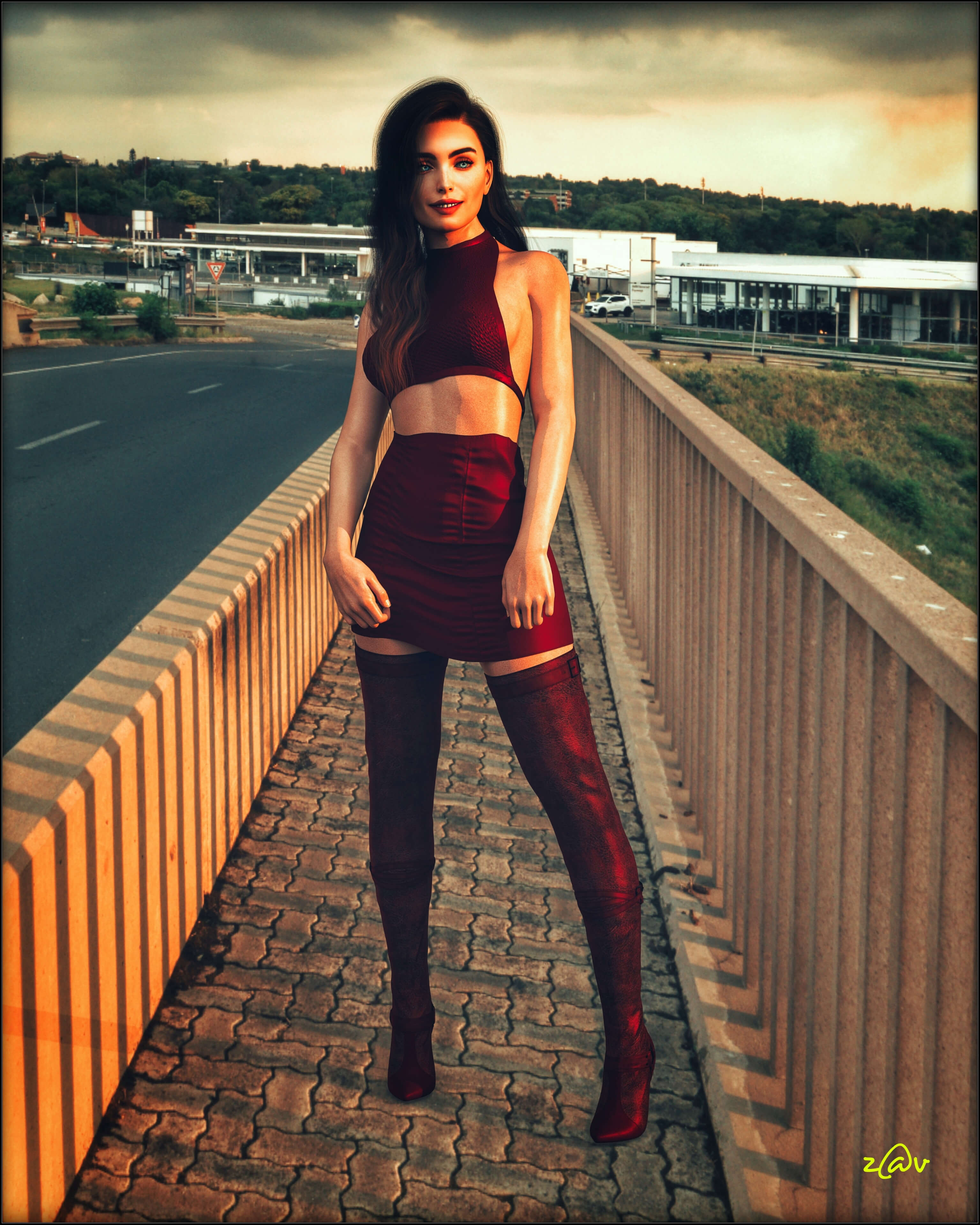 Anne 3D Render, Digital Art by Zavciu
