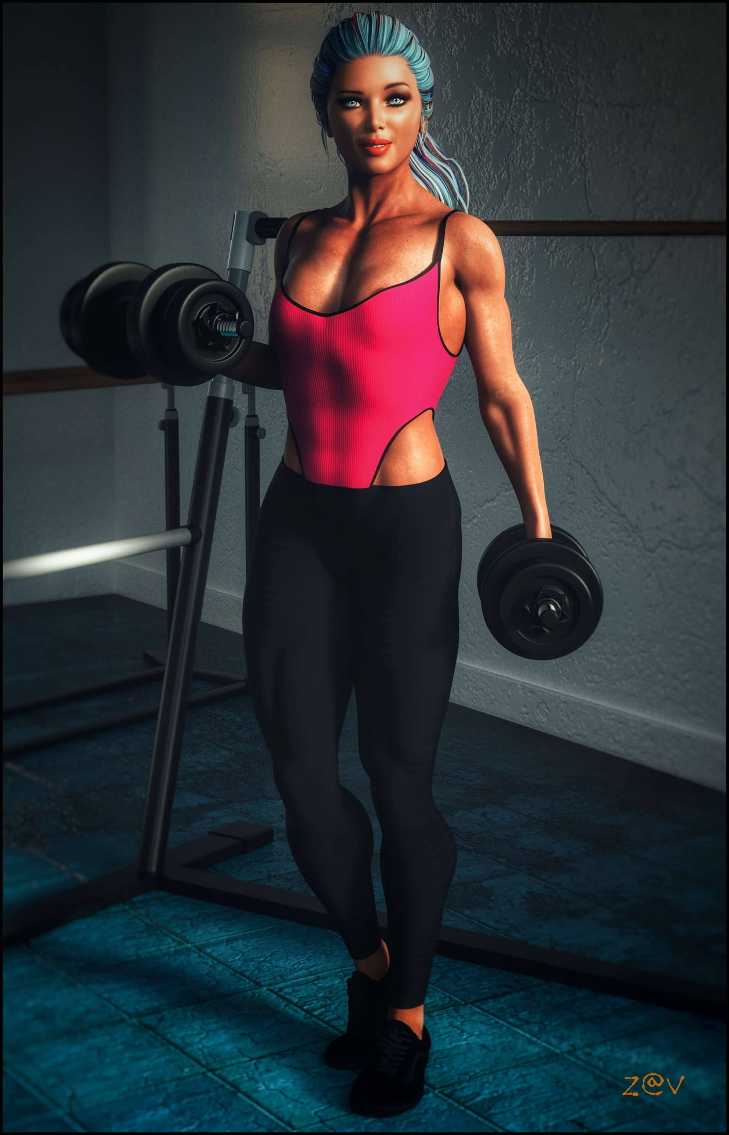 Work It 3D Render, Digital Art by Zavciu