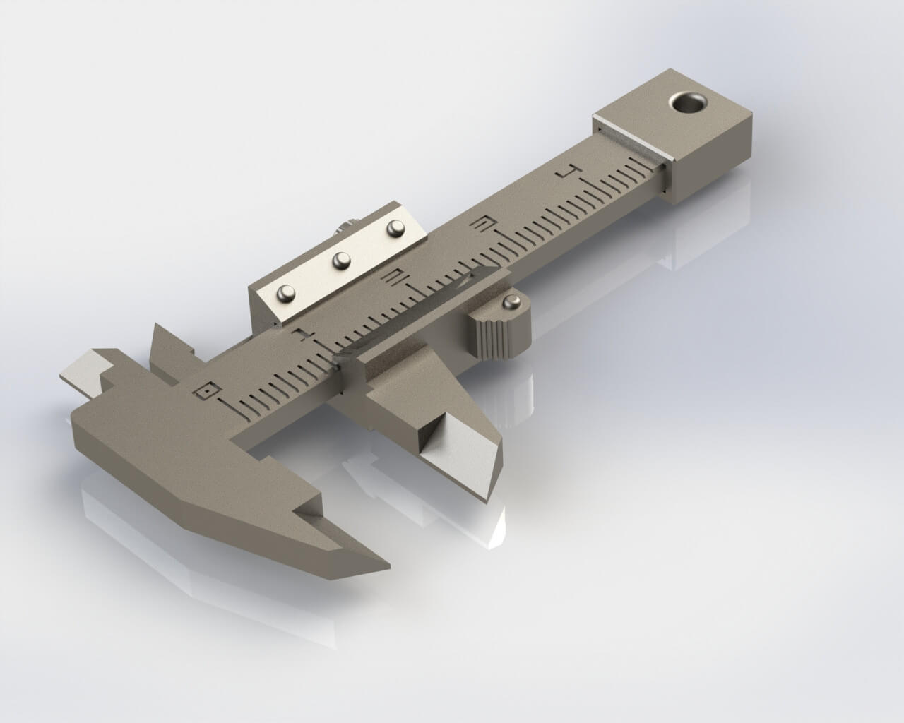 Mini Vernier Caliper 3D Model by zayuti