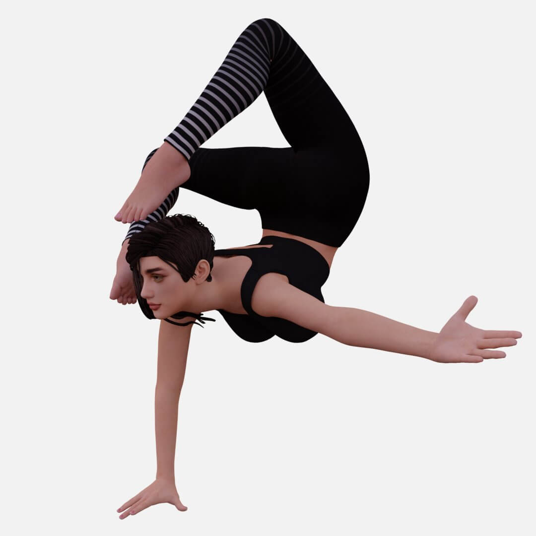 Athletic Contortionist Poses for Genesis 8 Female Daz Content by