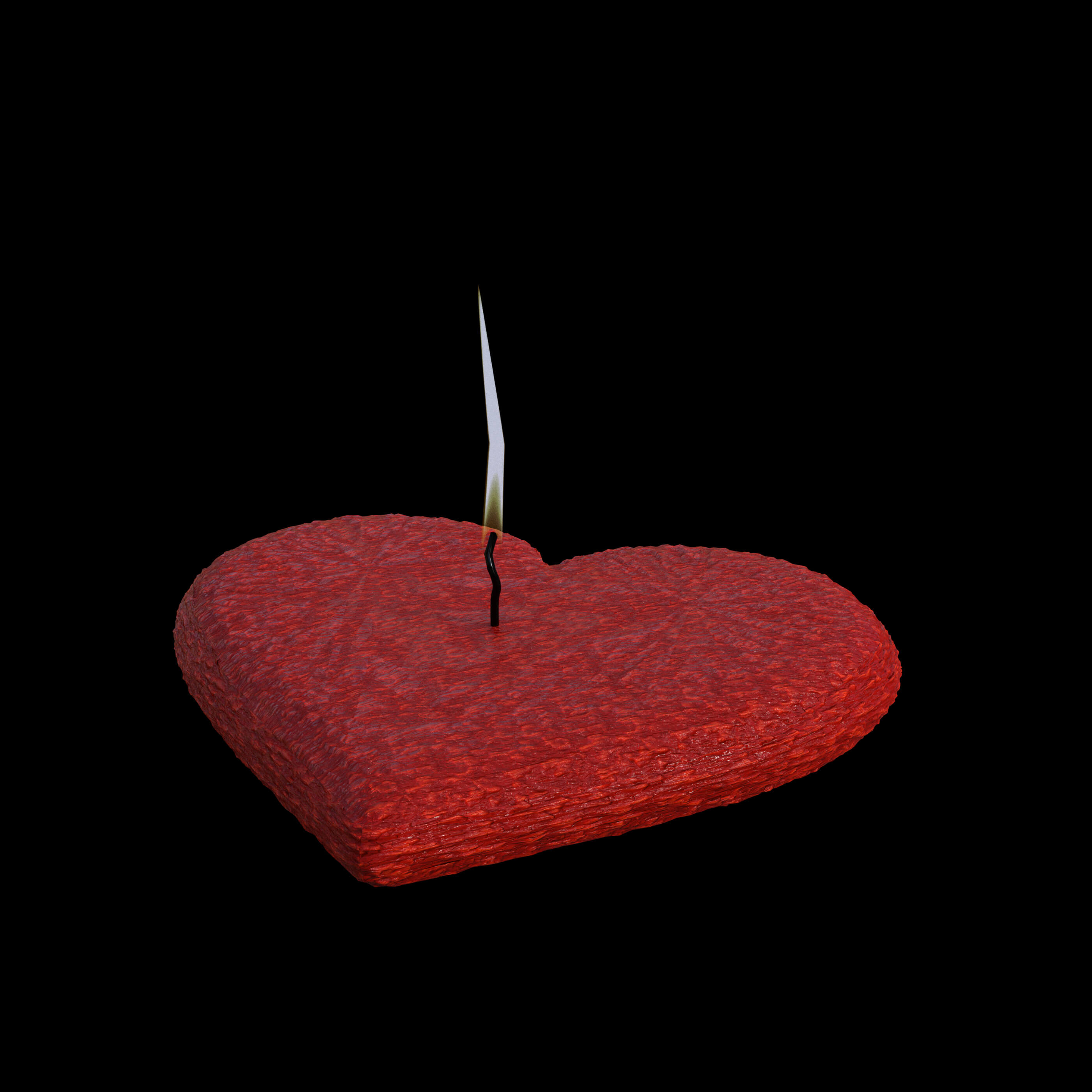 Heart Shaped Candle Set One - Daz Content by zcnaipowered