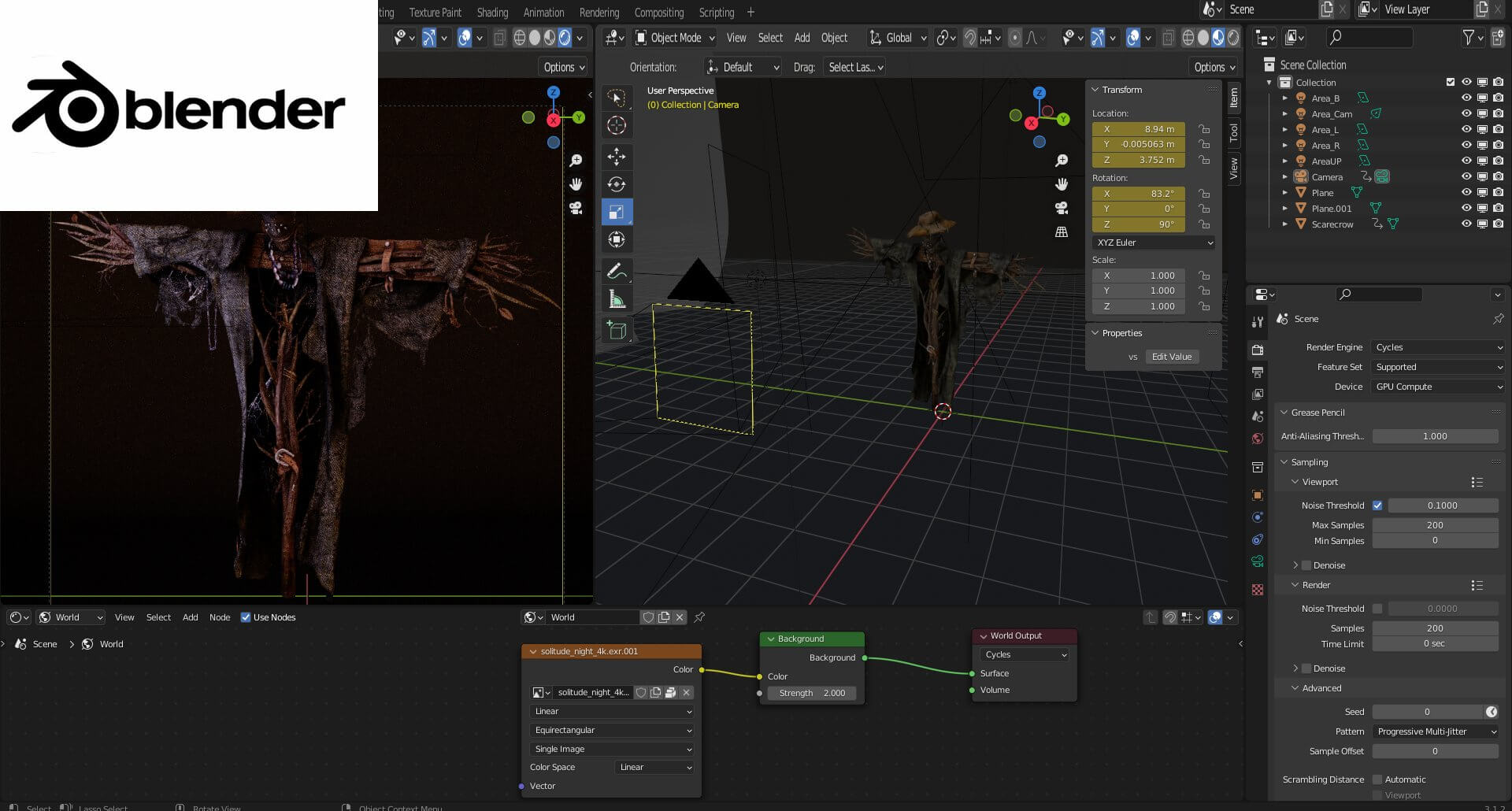 Scarecrow - 3D Model by Zelad