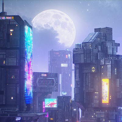 Sci-Fi Cyberpunk Futuristic Building Vol 3 by zhipenlee