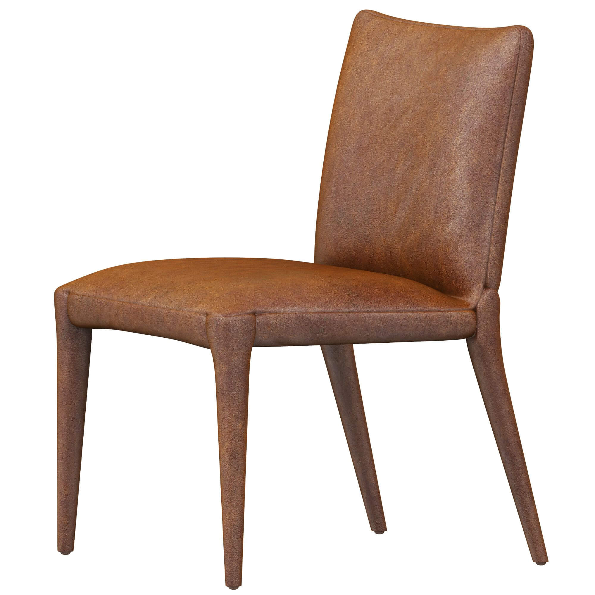 Coco Republic The Cara Leather Dining Chair 3D Model by zifir3d