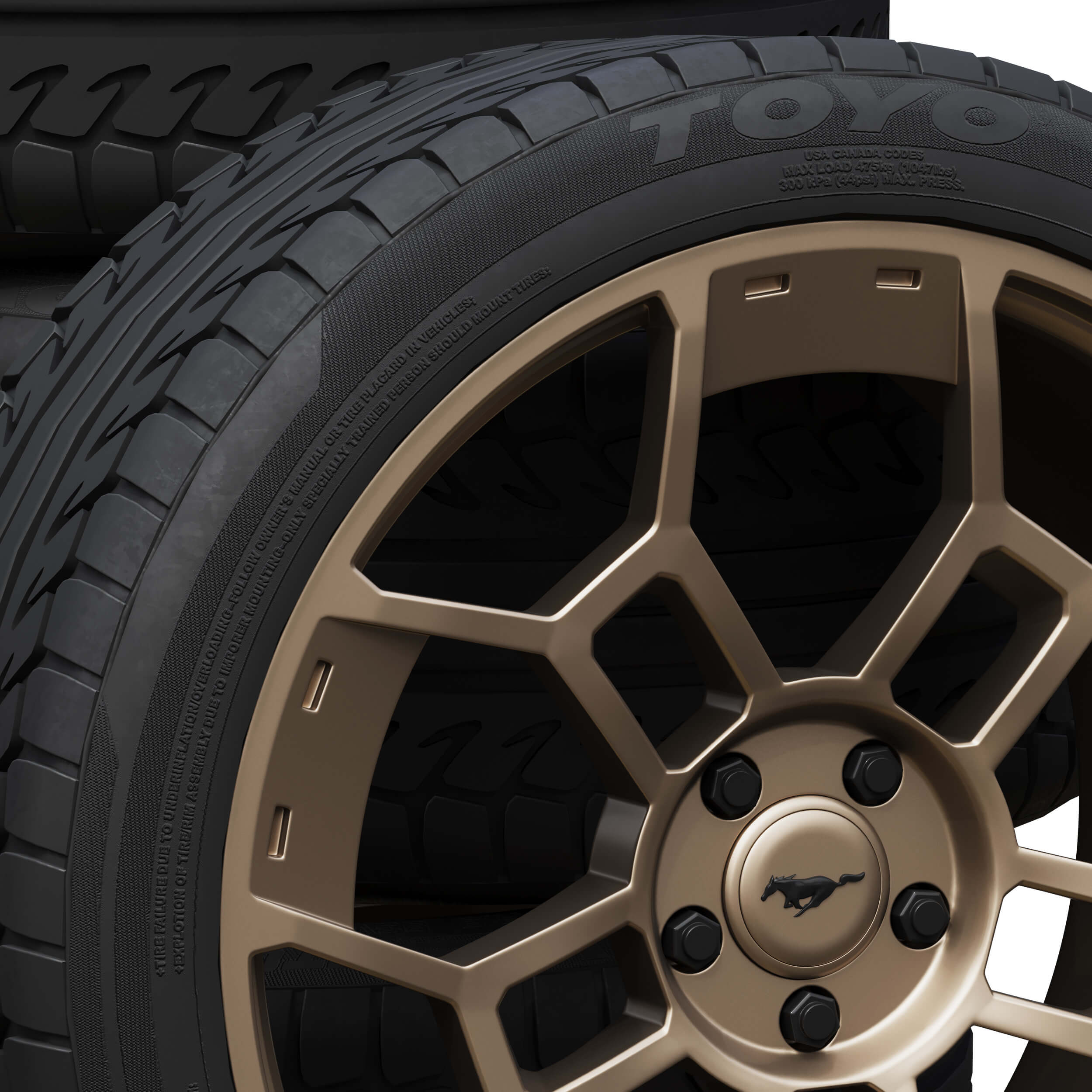 Ford Mustang GTD Wheels - 3D Model by zifir3d