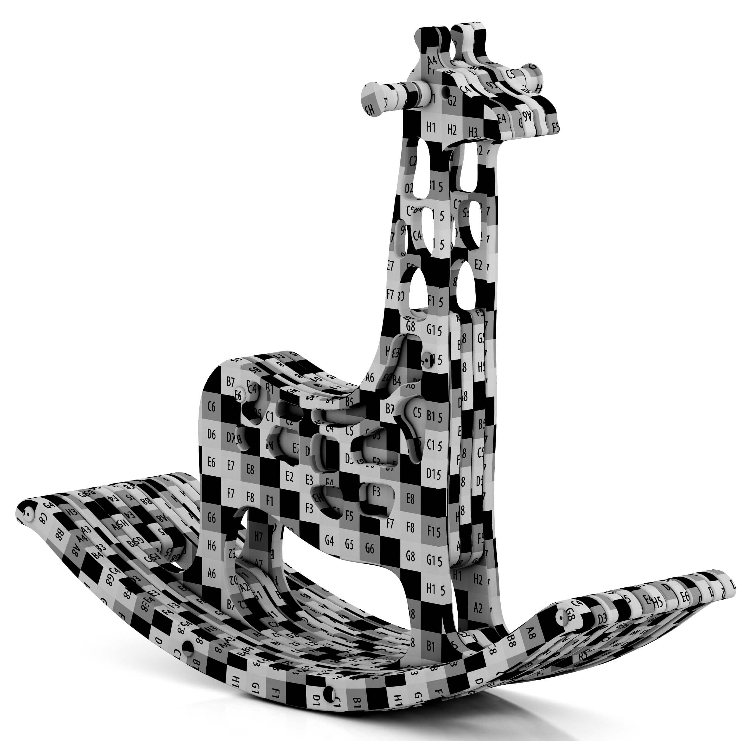 Home Concept Giraffe Rocking Chair - 3D Model by zifir3d