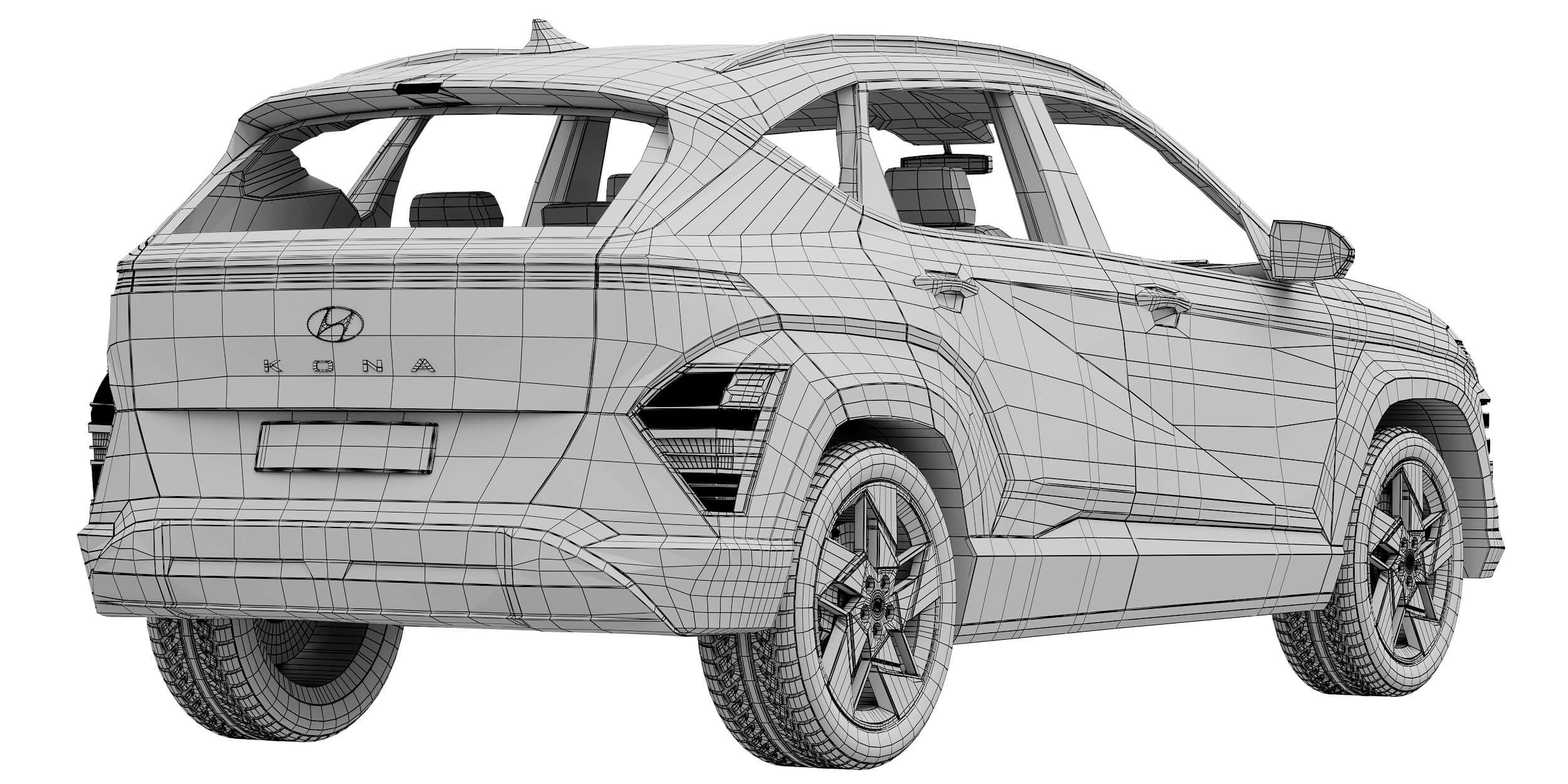 Hyundai Kona 2024 3D Model by zifir3d