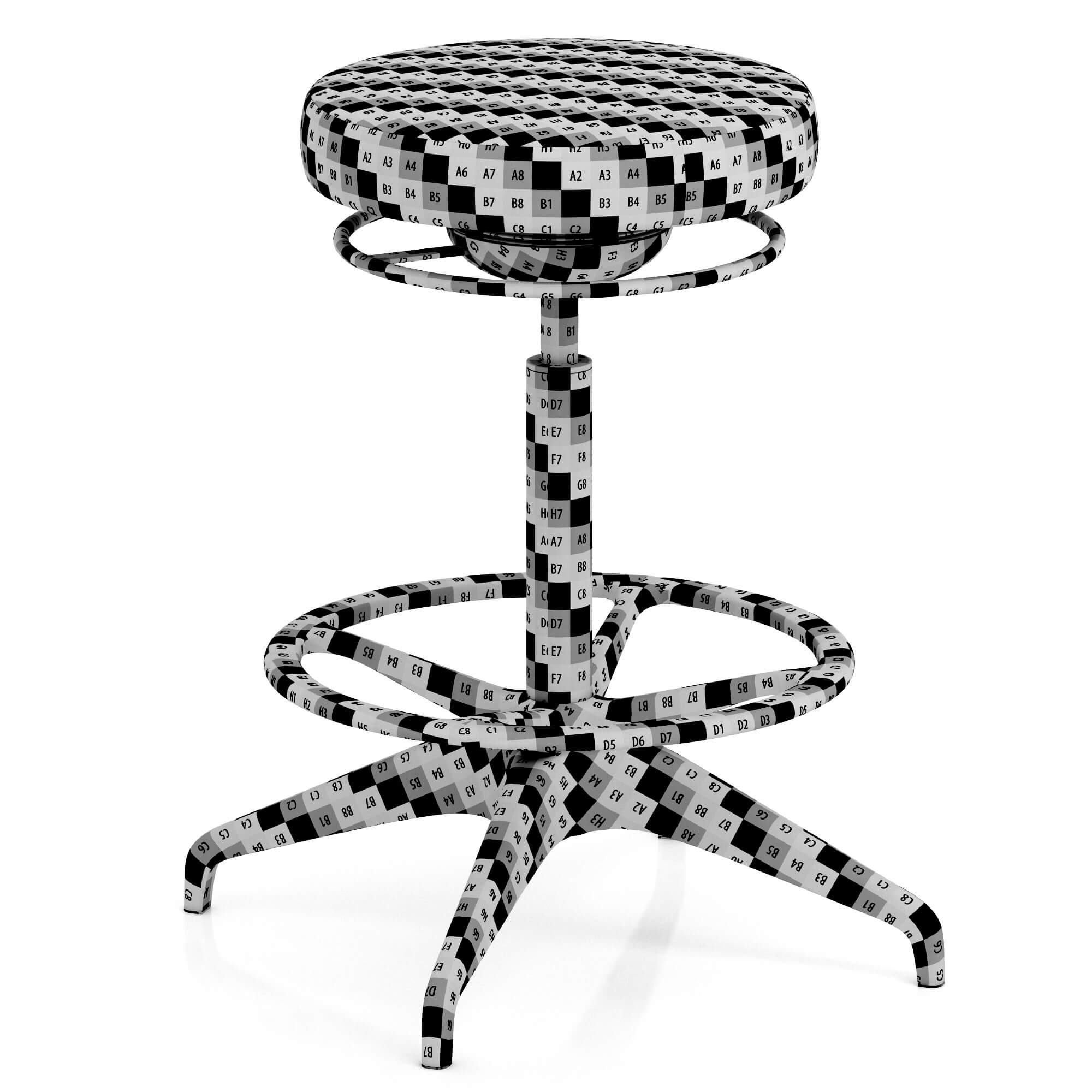 Smaskrake Stool Ikea Lidkullen Stool - 3D Model by zifir3d