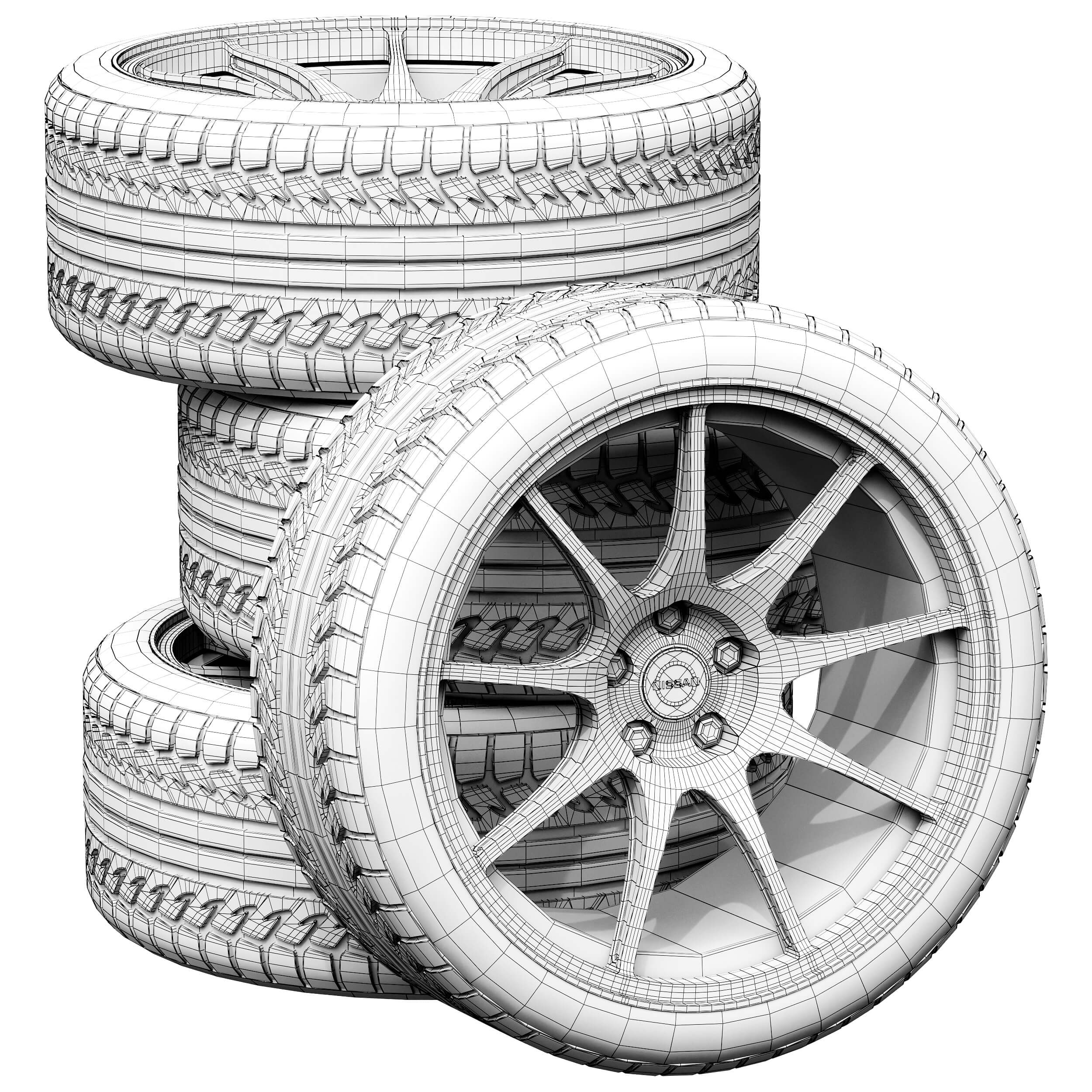 Nissan Tires 3D Model by zifir3d