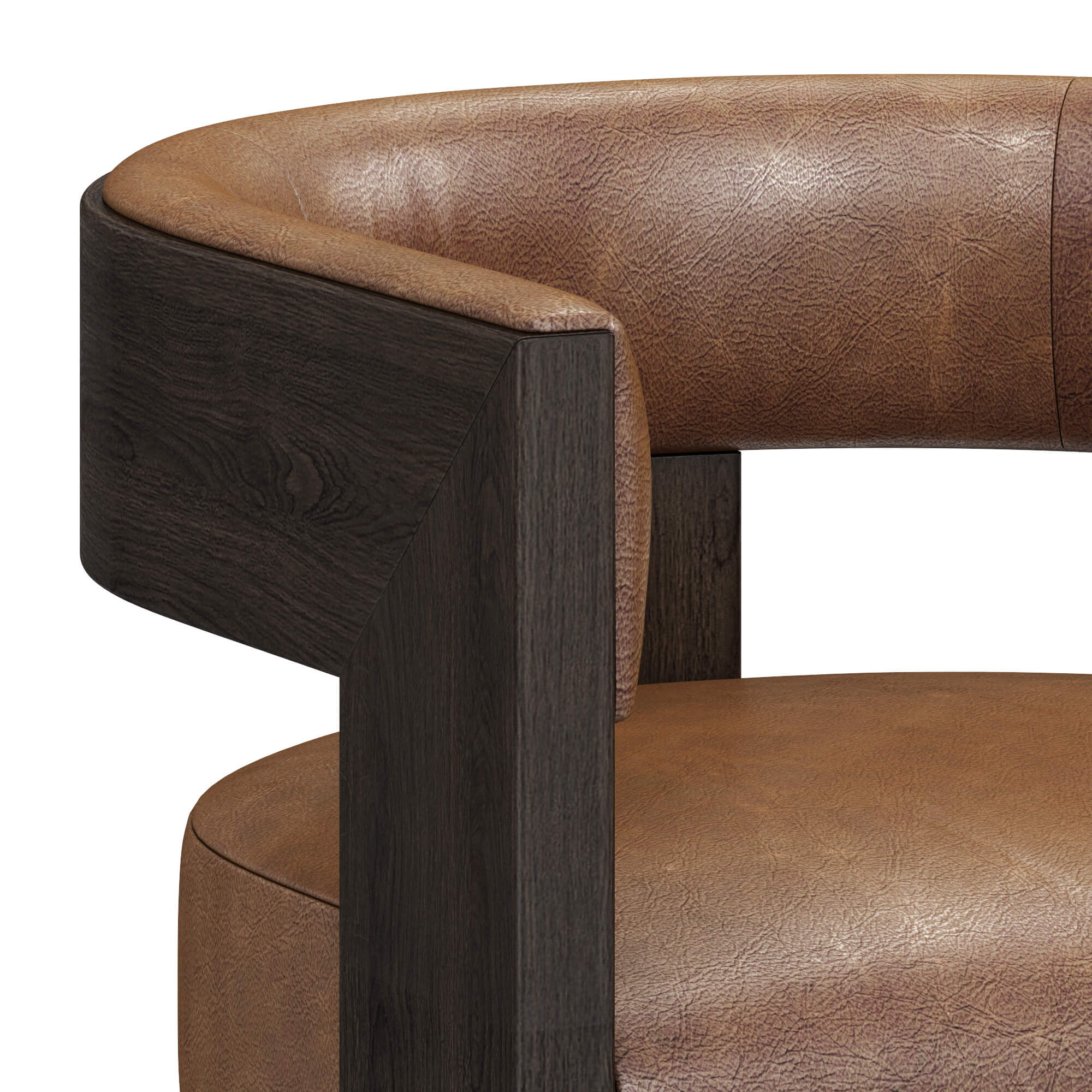 Restoration Hardware Elgin Leather Dining Chair 3D Model by zifir3d