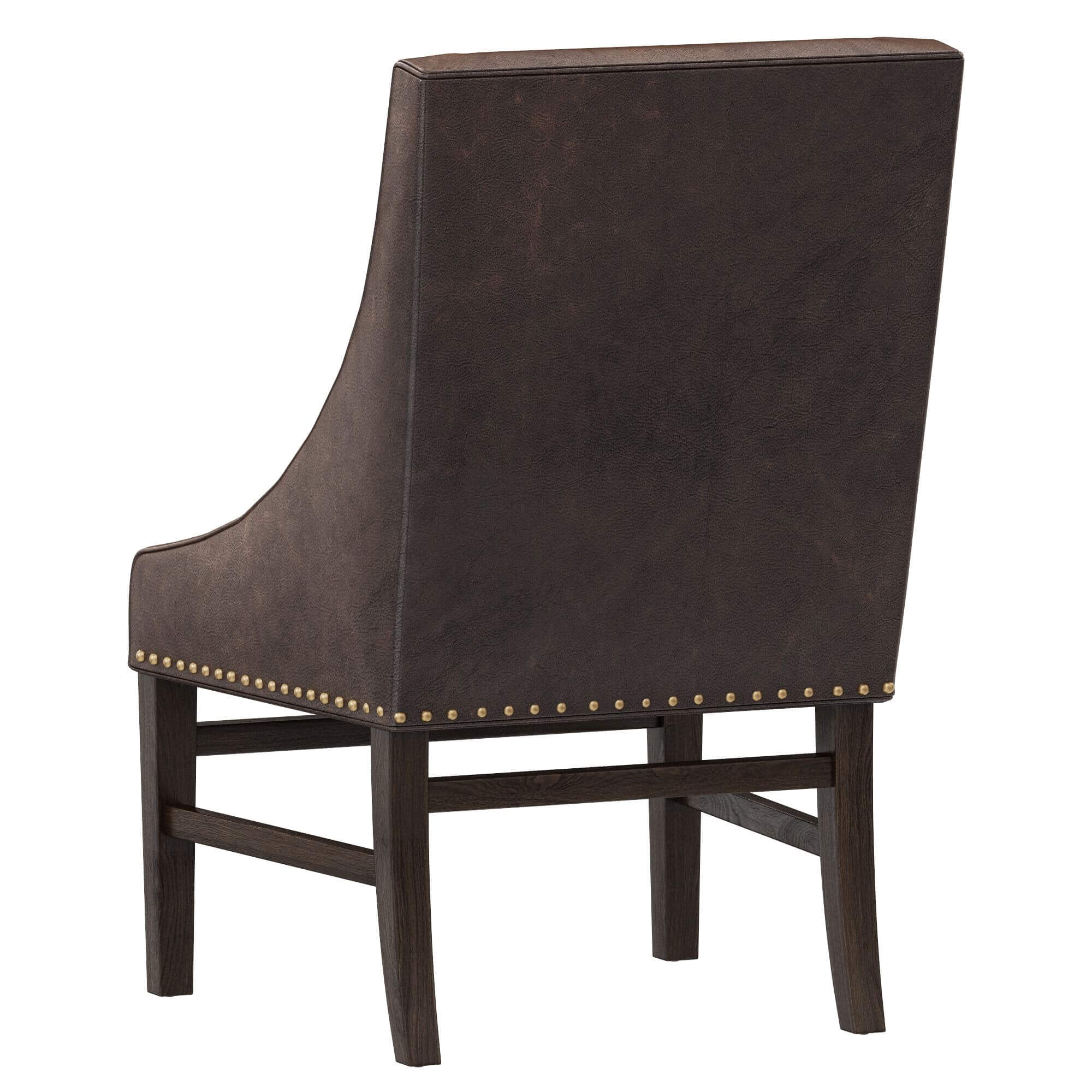 Restoration Hardware Nailhead Leather Armchair 3D Model by zifir3d