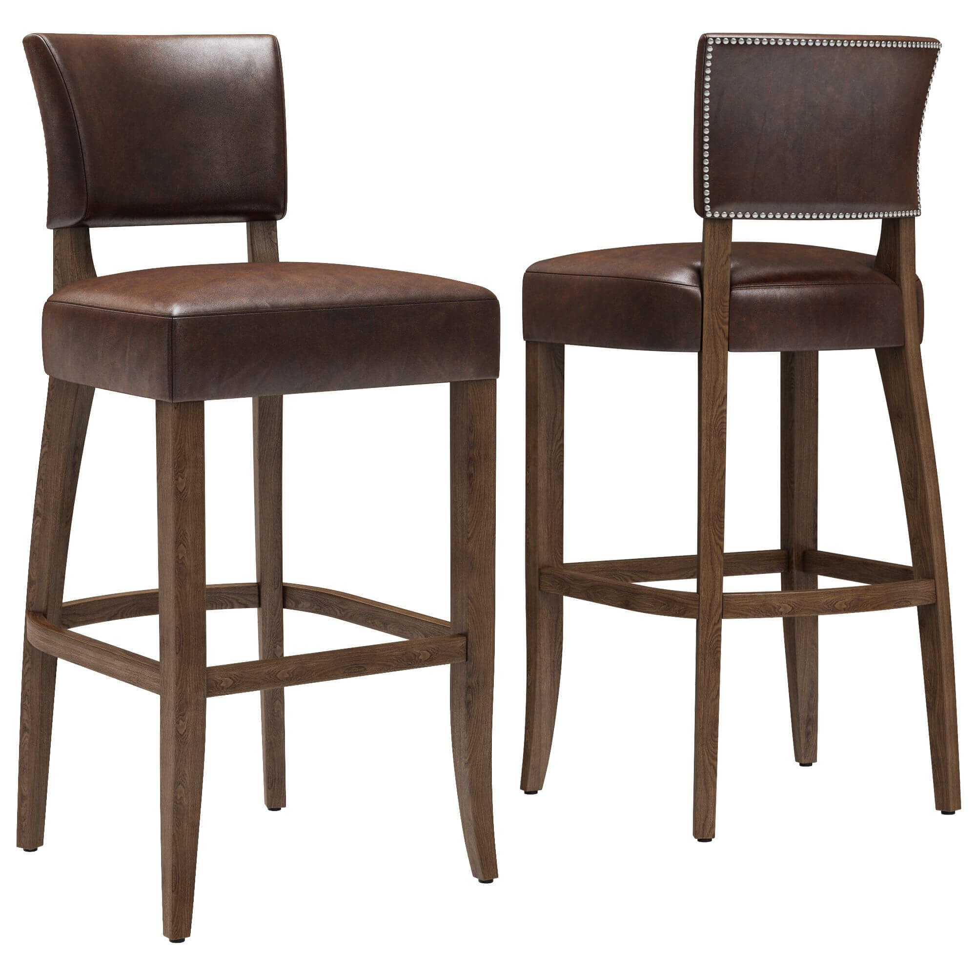 RH Adele Leather Stool - 3D Model by zifir3d
