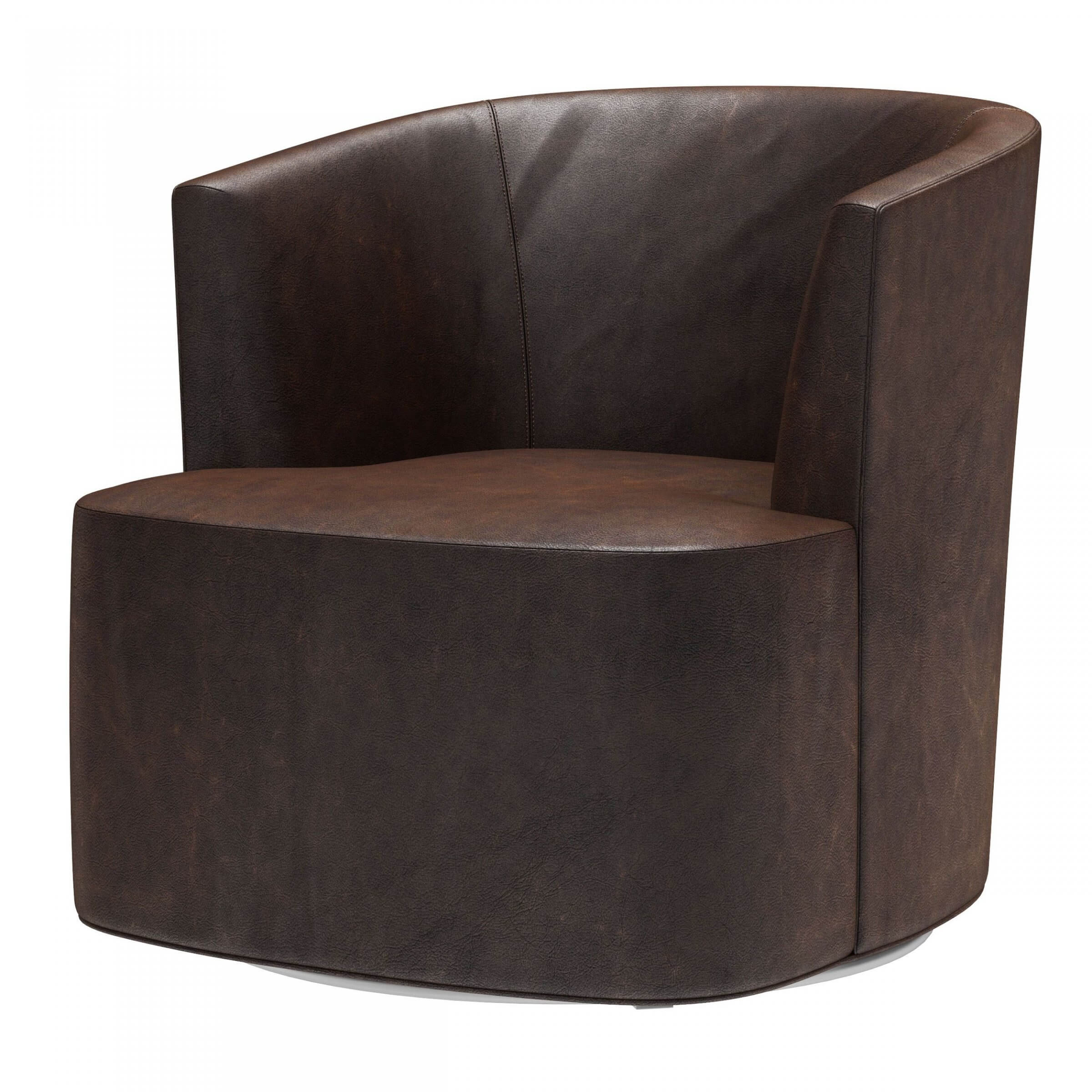 RH Arden Leather Swivel Chair 3D Model by zifir3d