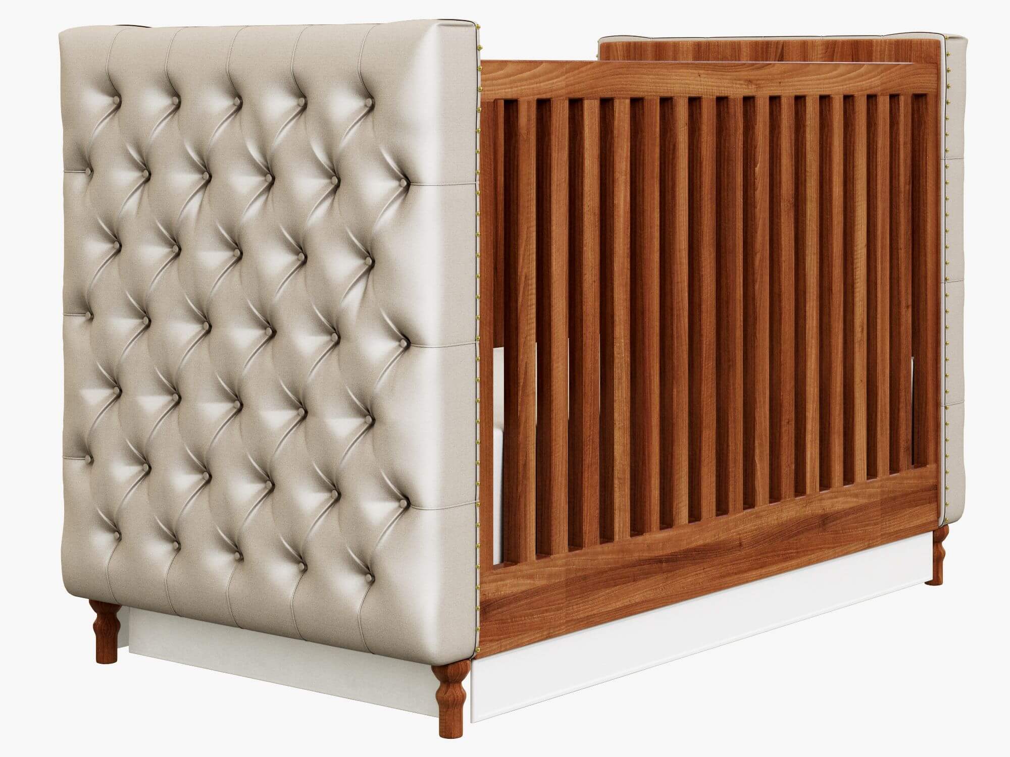 RH Chesterfield Tufted Crib 3D Model by zifir3d