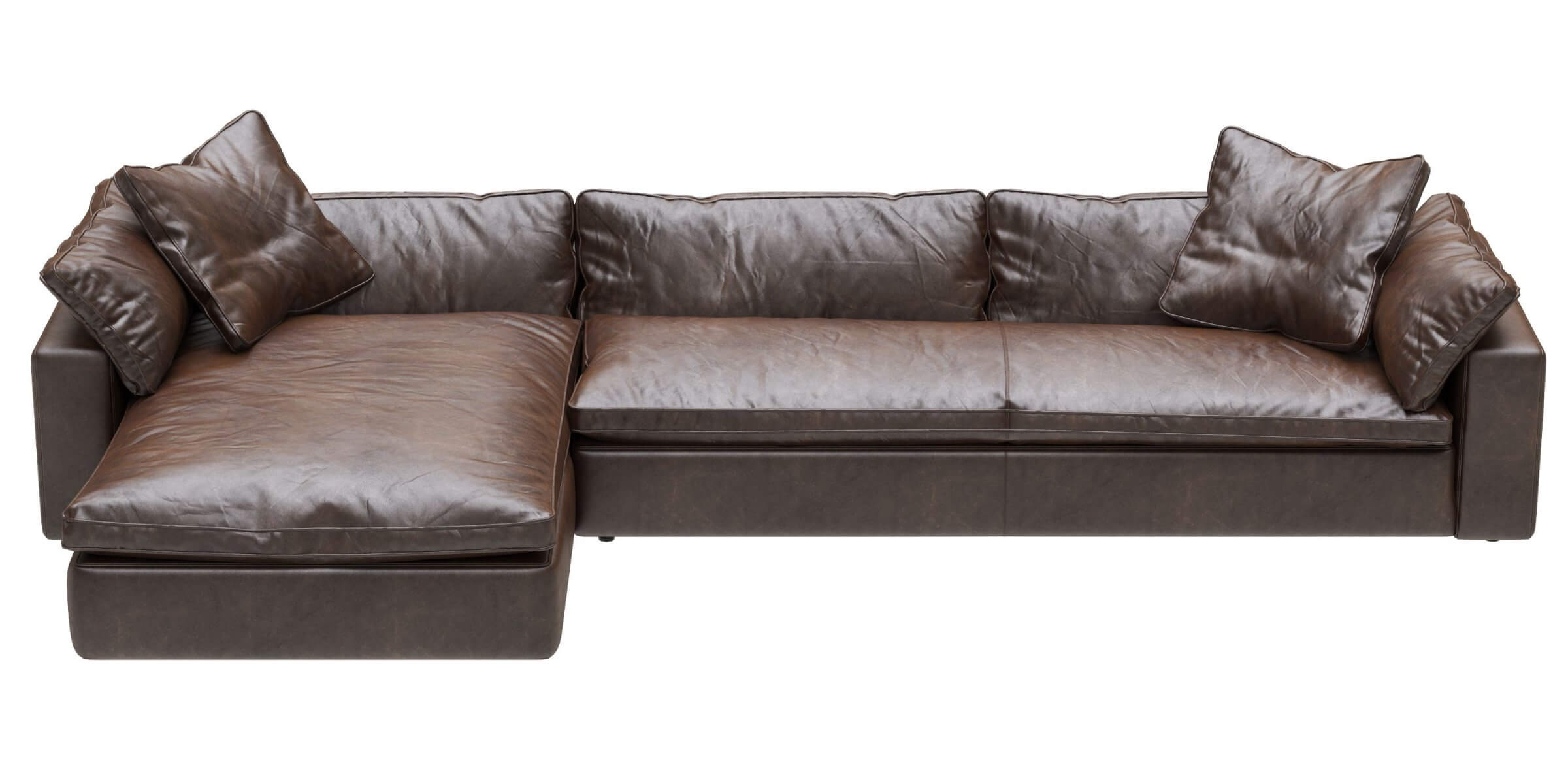 RH Cloud Leather Sofa Chaise Sectional 3D Model by zifir3d