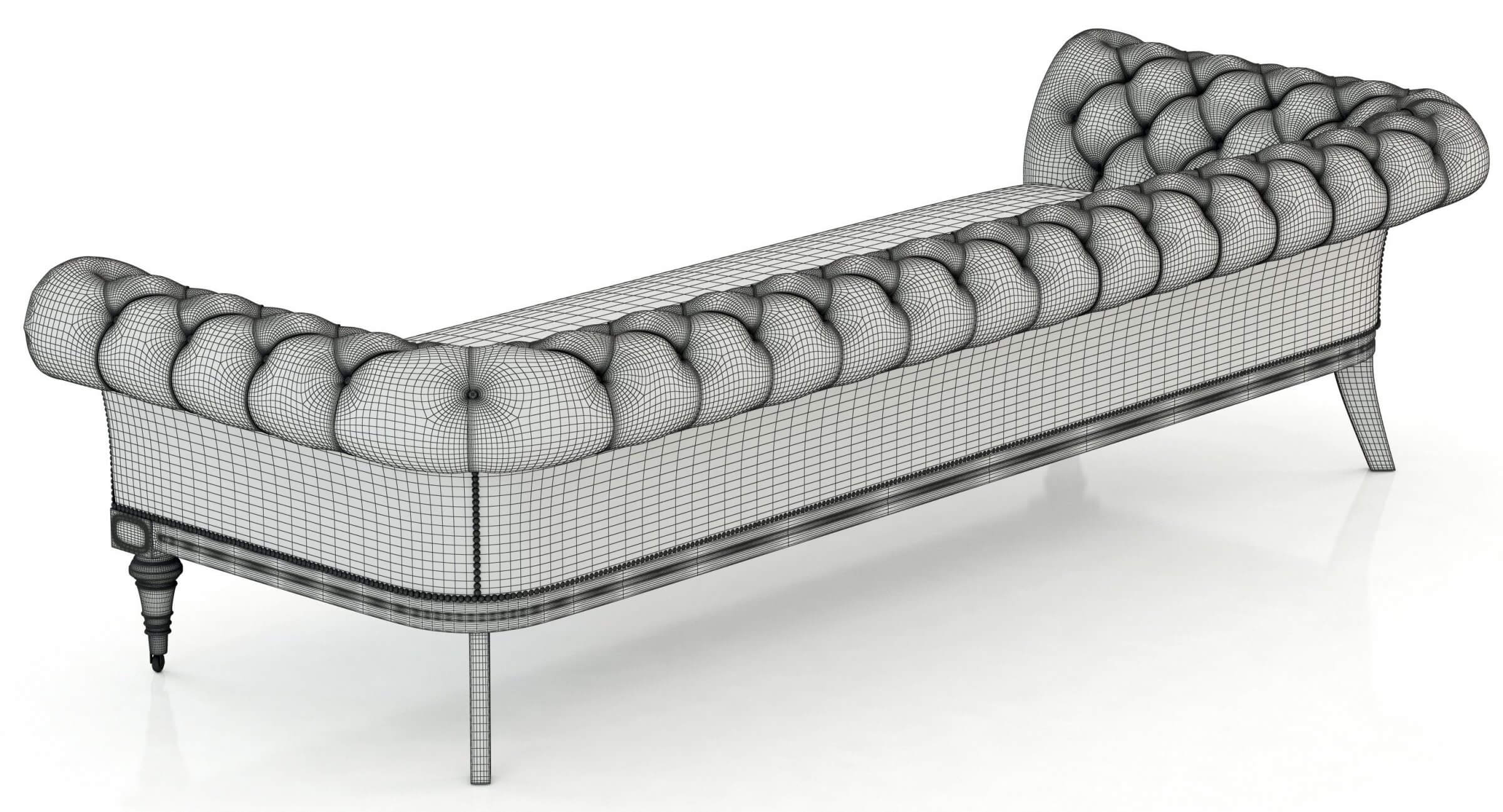 RH Islington Chesterfield Upholstered Sofa 3D Model by zifir3d