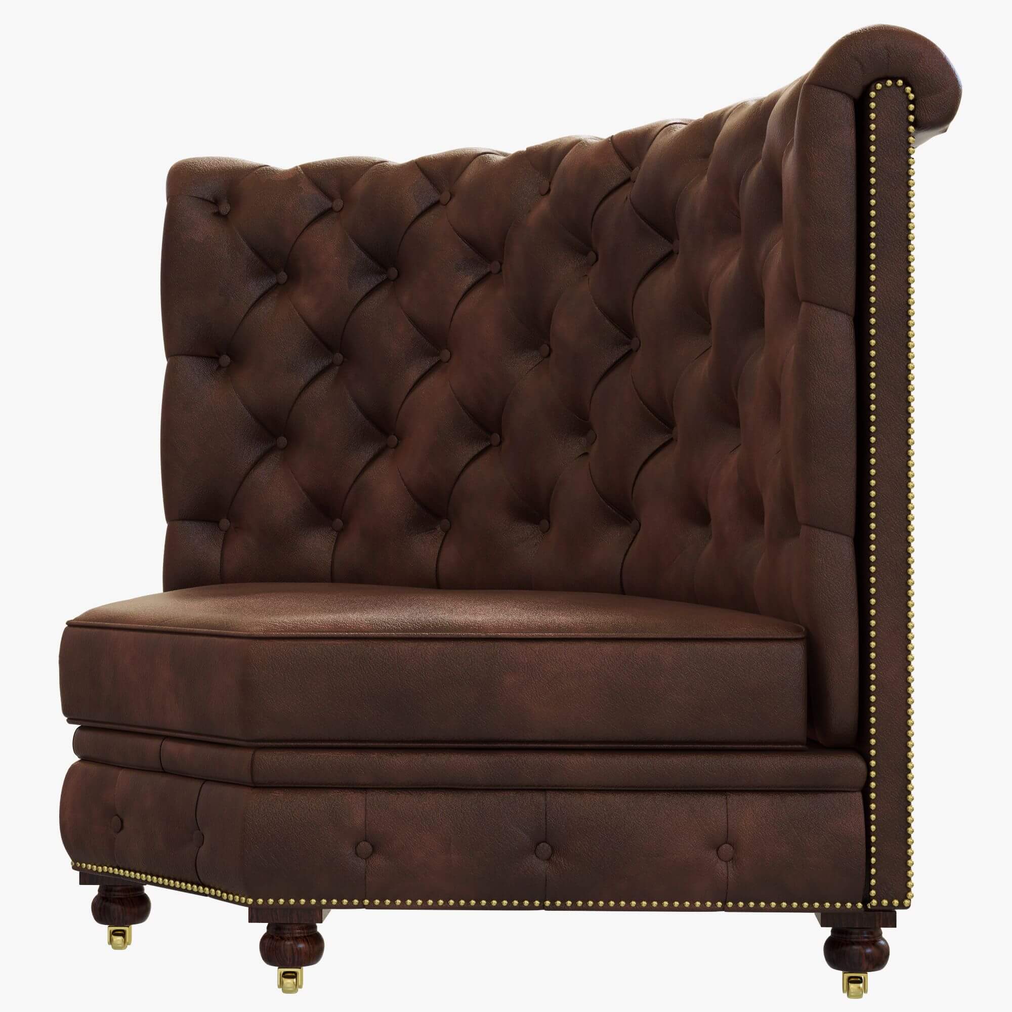 RH Kensington Leather Corner Banquette 3D Model by zifir3d