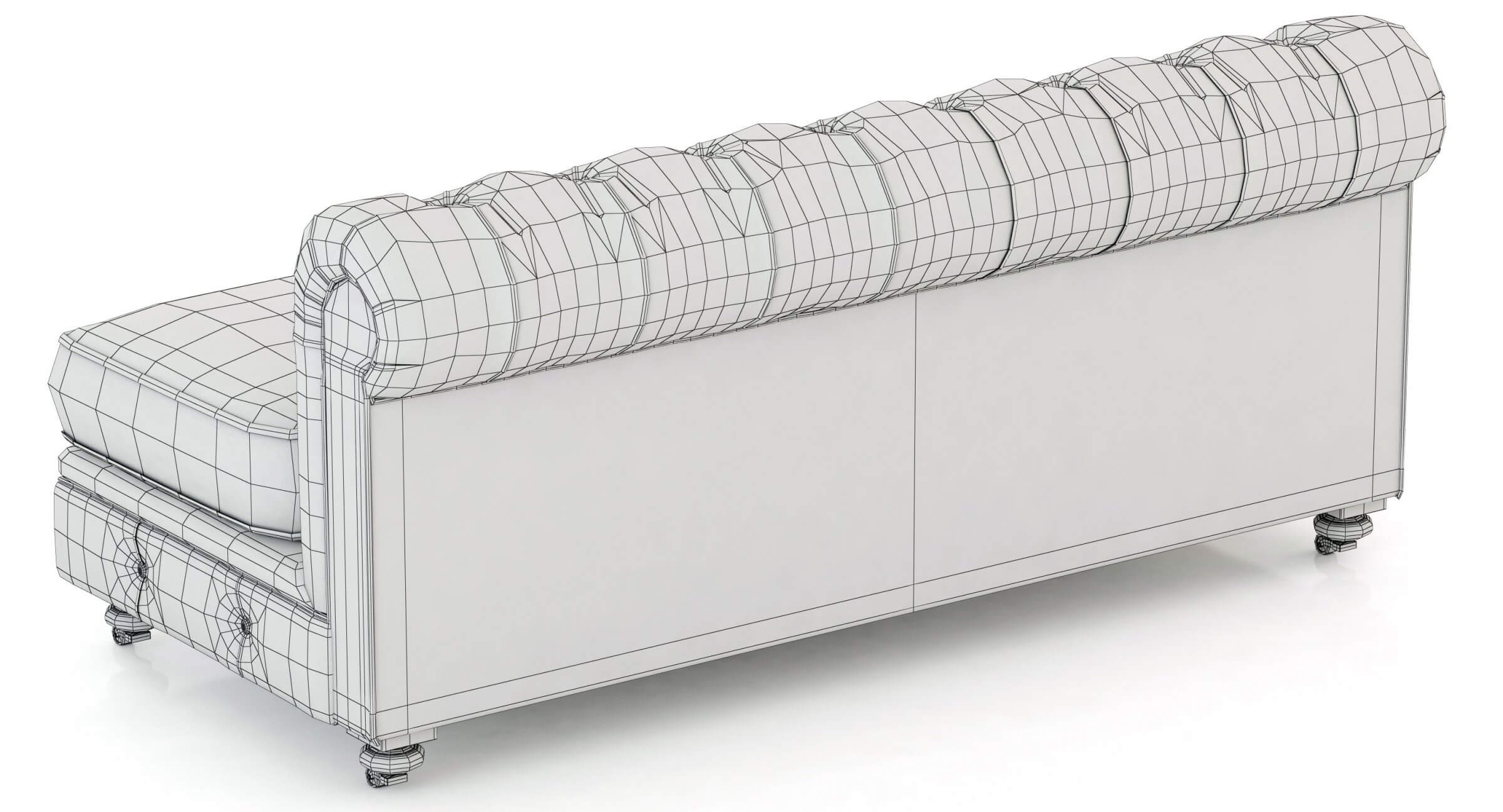 RH Kensington Upholstered Armless Sofa 3D Model by zifir3d