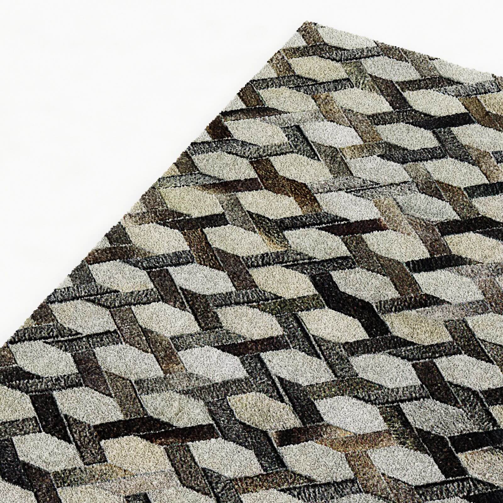 RH Link Cowhide Rug 3D Model by zifir3d