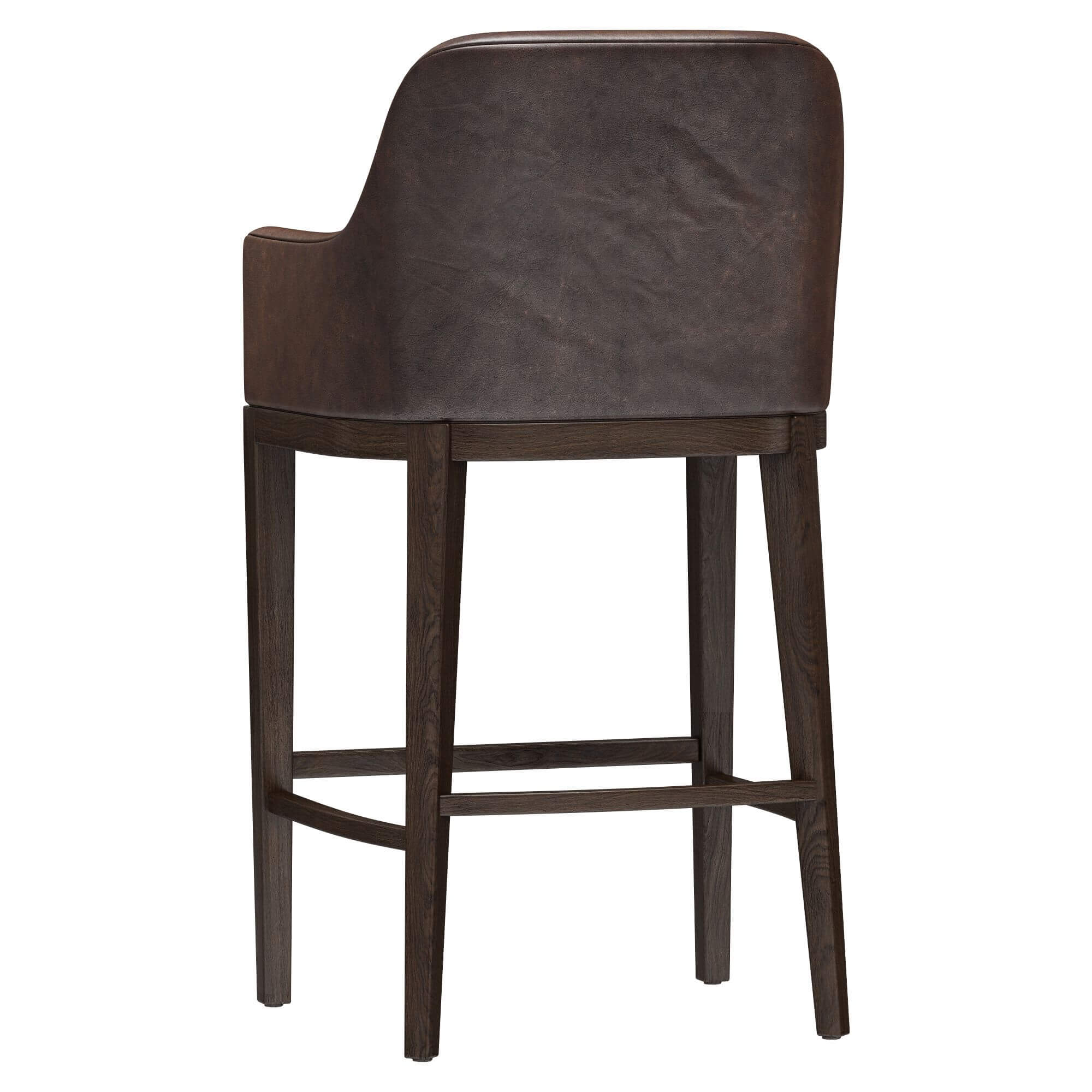 RH CurvedBack Track Leather Stool 3D Model by zifir3d