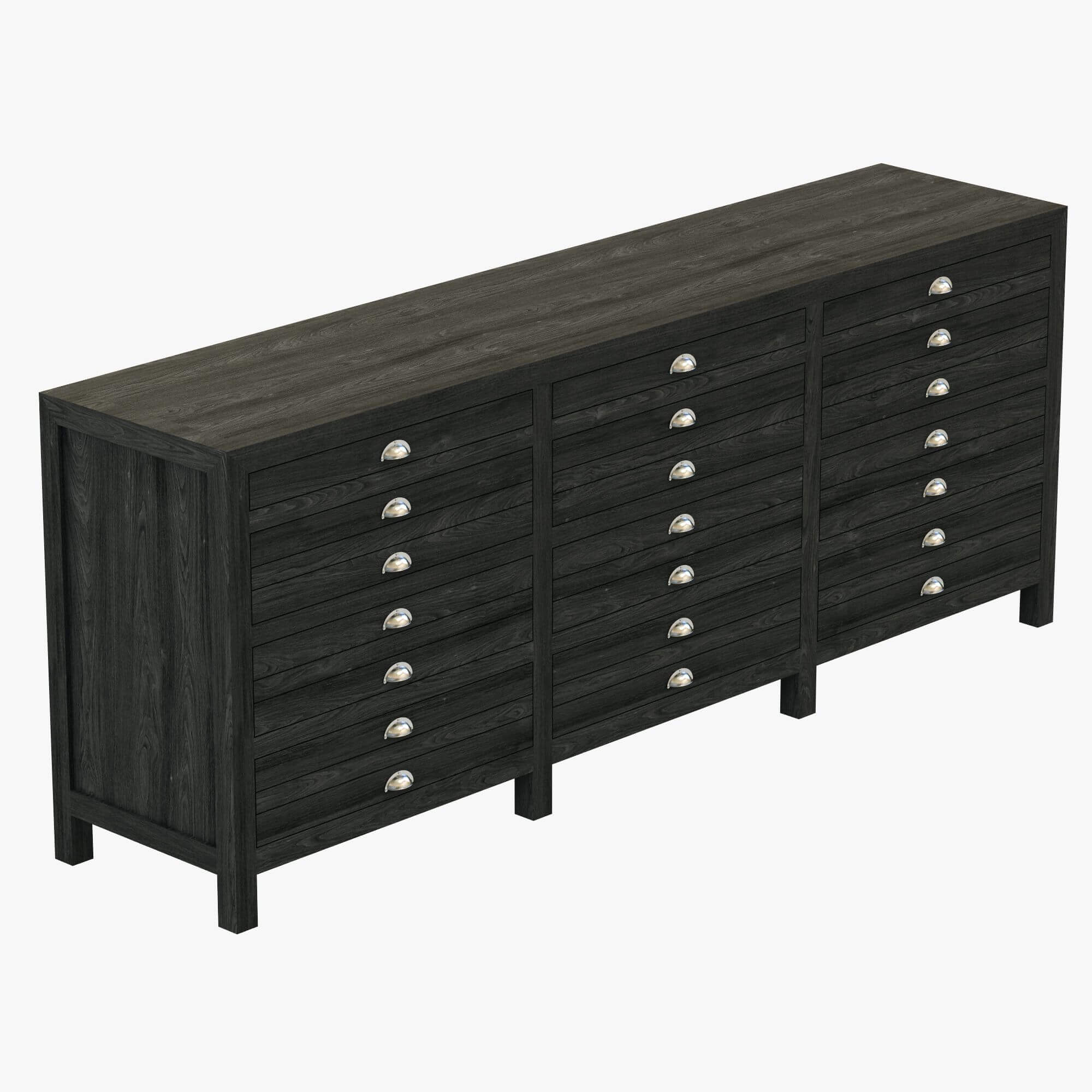 RH Printmakers Sideboard 3D Model by zifir3d