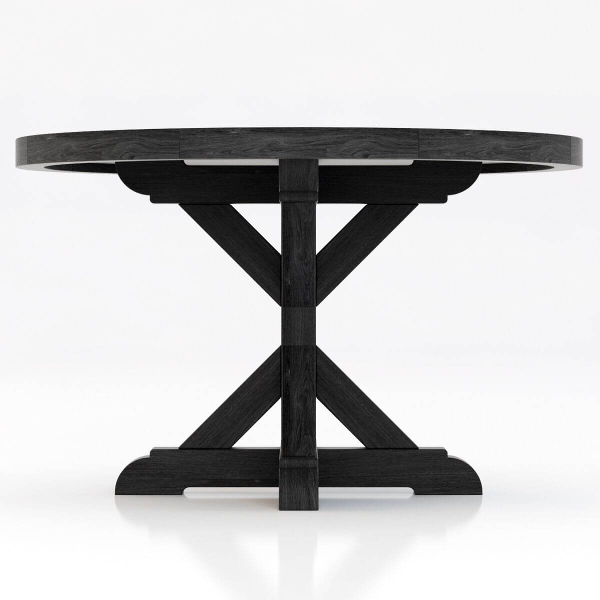 RH Salvaged Wood X Base Dining Table 3D Model by zifir3d