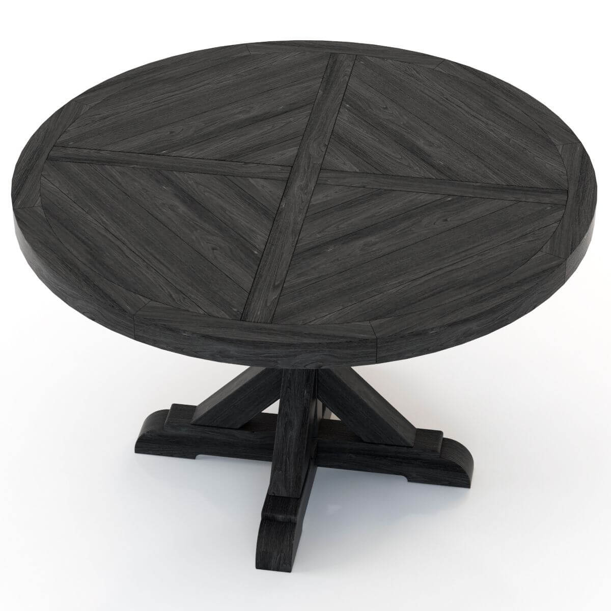 RH Salvaged Wood X Base Dining Table 3D Model by zifir3d