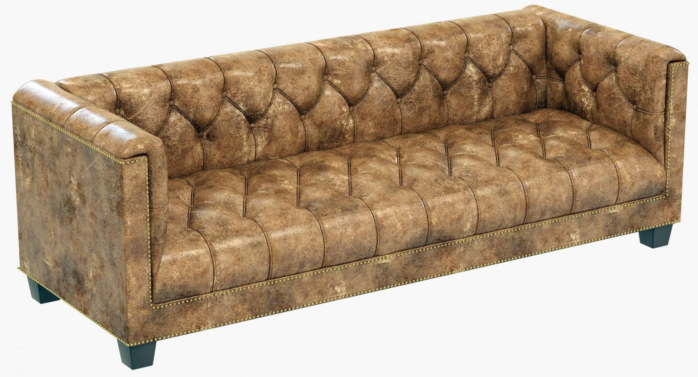 RH Savoy Leather Sofa 3D Model by zifir3d