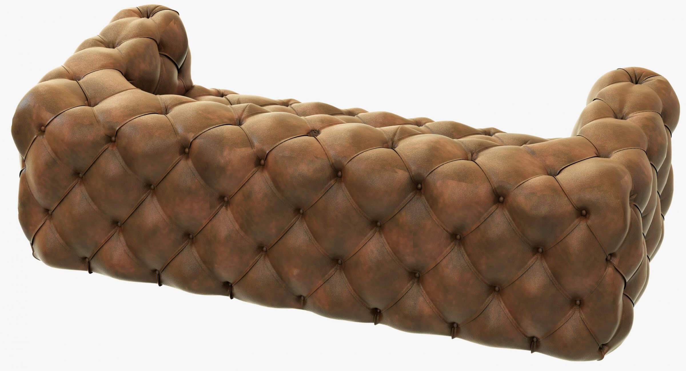 RH Soho Tufted Leather Sofa 3D Model by zifir3d