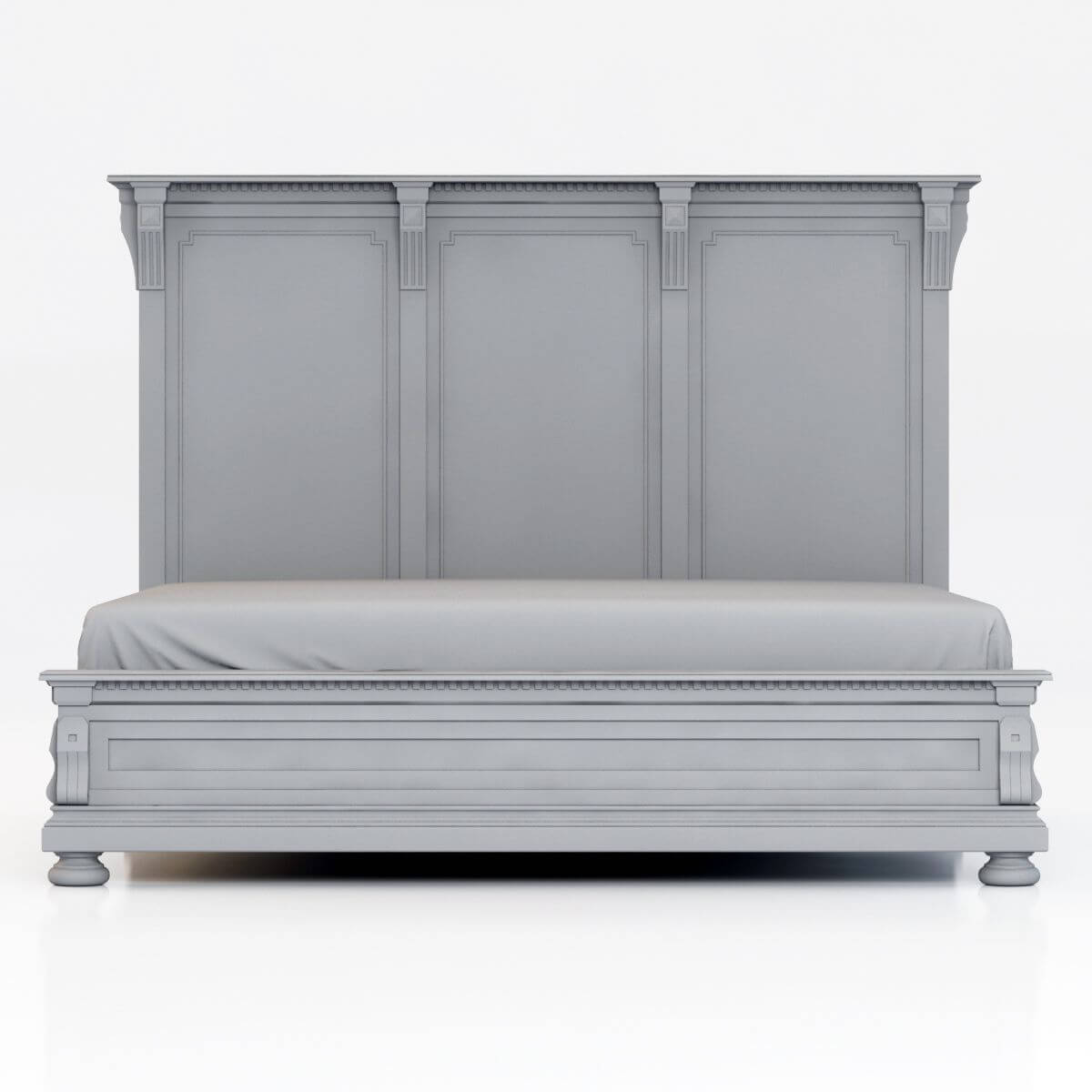 RH St James King Bed without Footboard 3D Model by zifir3d