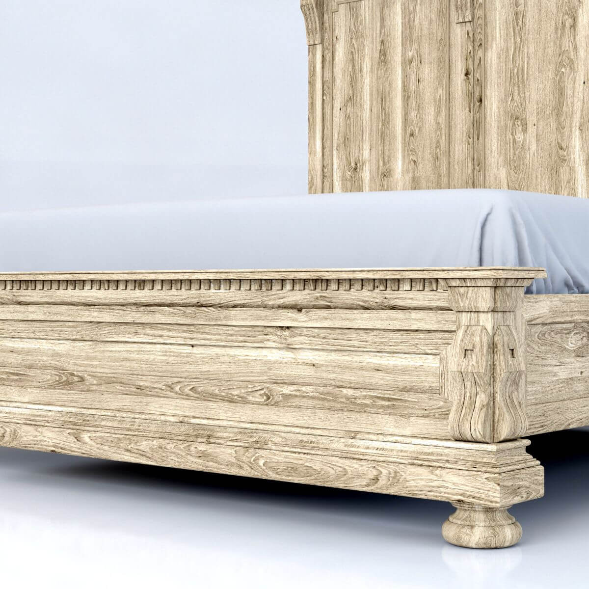 RH St James King Bed without Footboard 3D Model by zifir3d