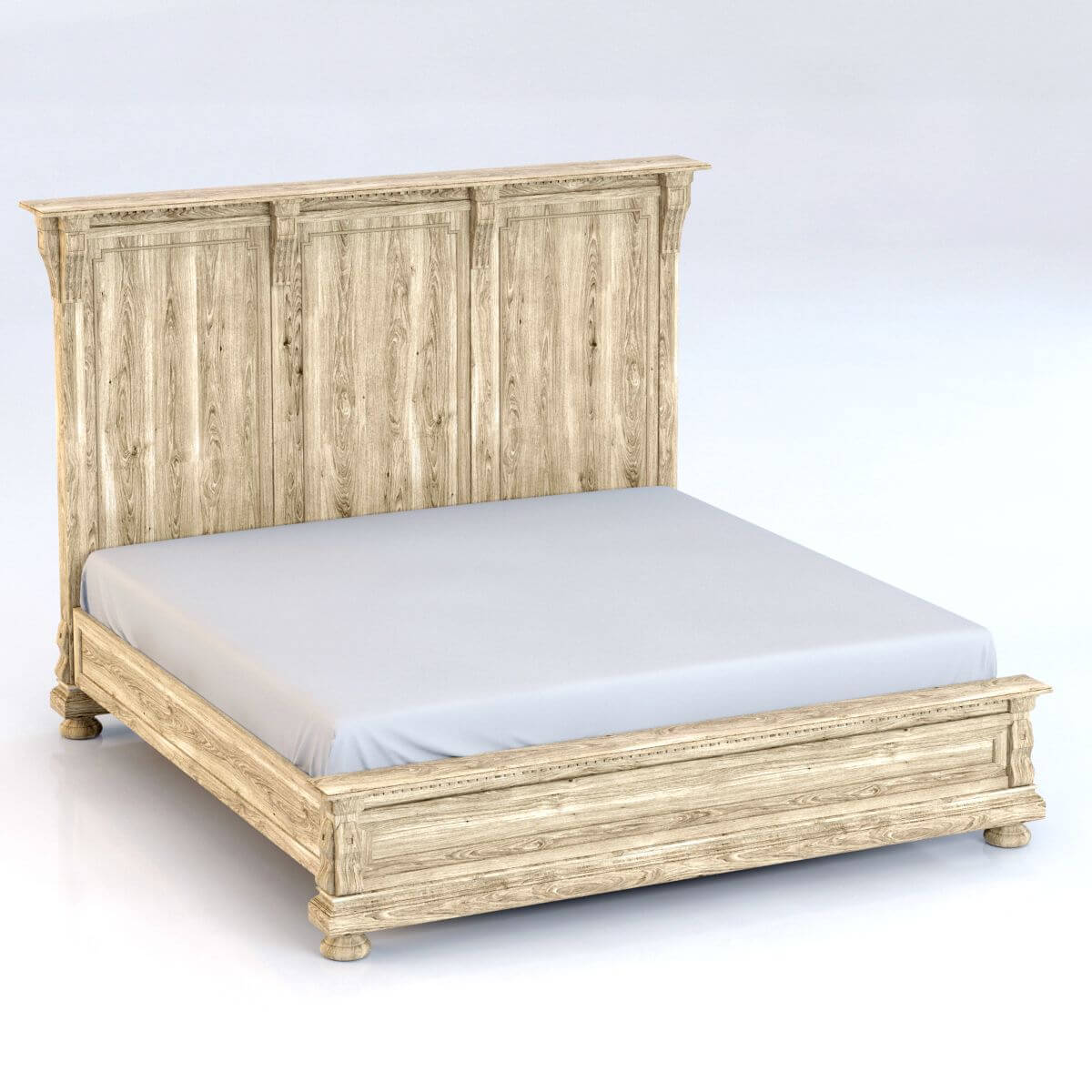 RH St James King Bed without Footboard 3D Model by zifir3d