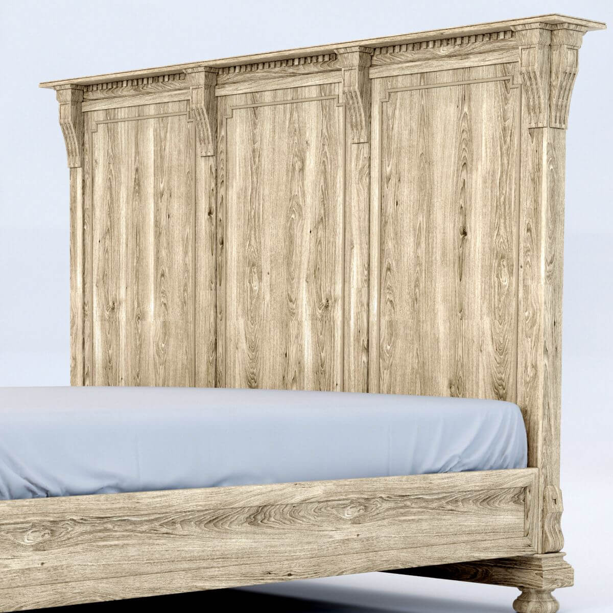 RH St James King Bed without Footboard 3D Model by zifir3d