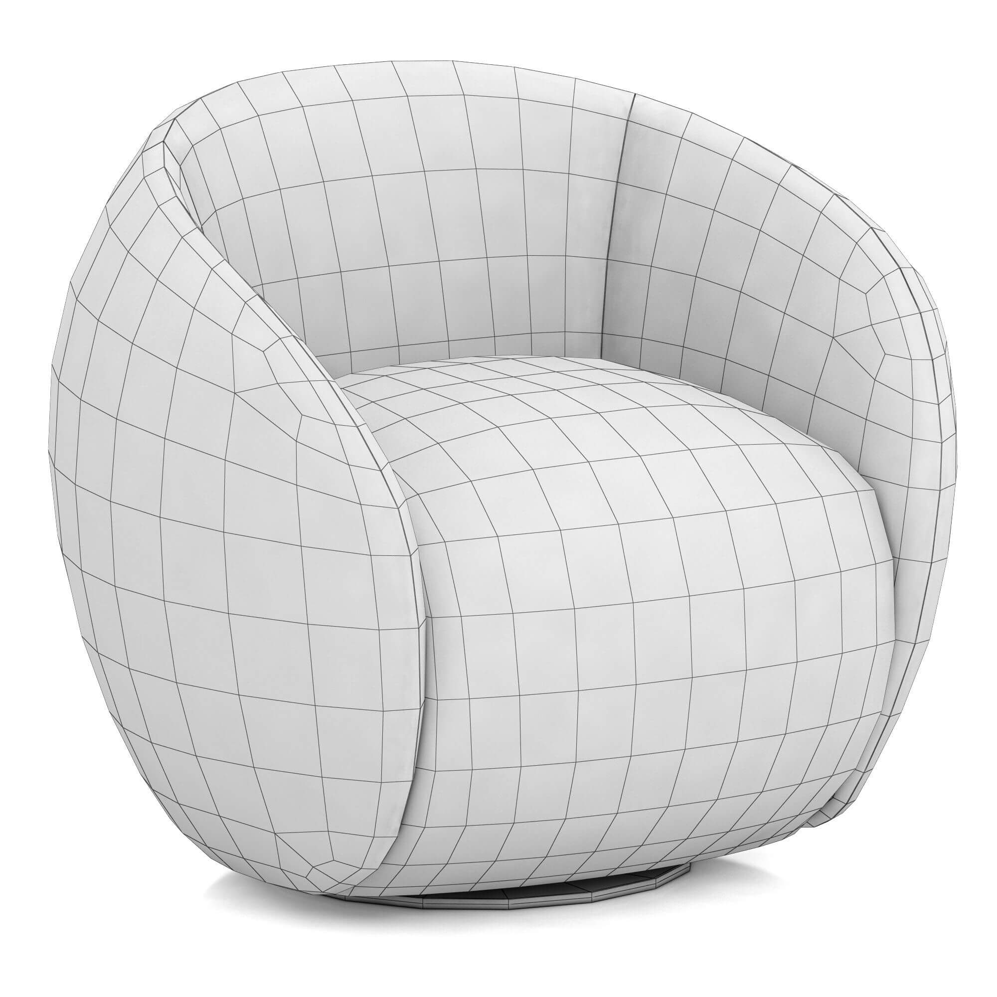 Roche Bobois Dot Armchair 3D Model by zifir3d