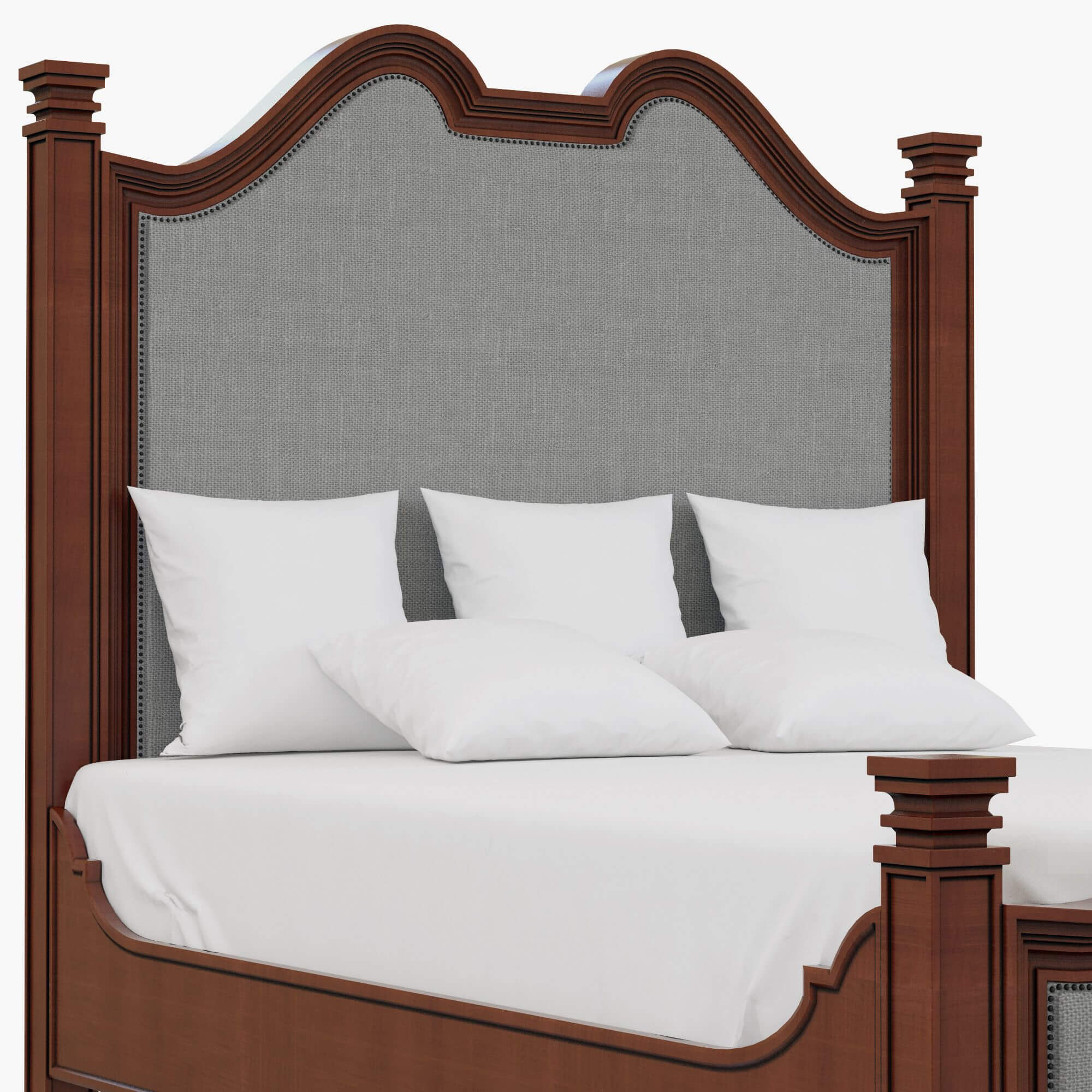 Stanley Furniture European FarmhouseHampton Hill Bed 3D Model by zifir3d