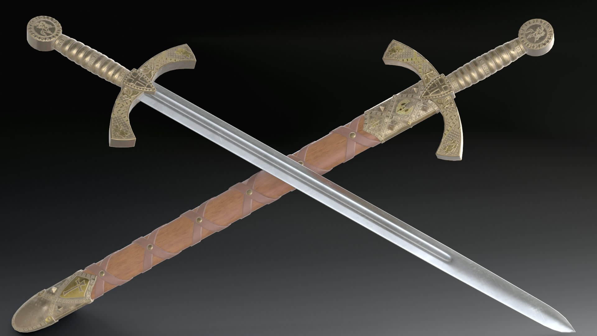 Royal swords  3d model by zilbeerman