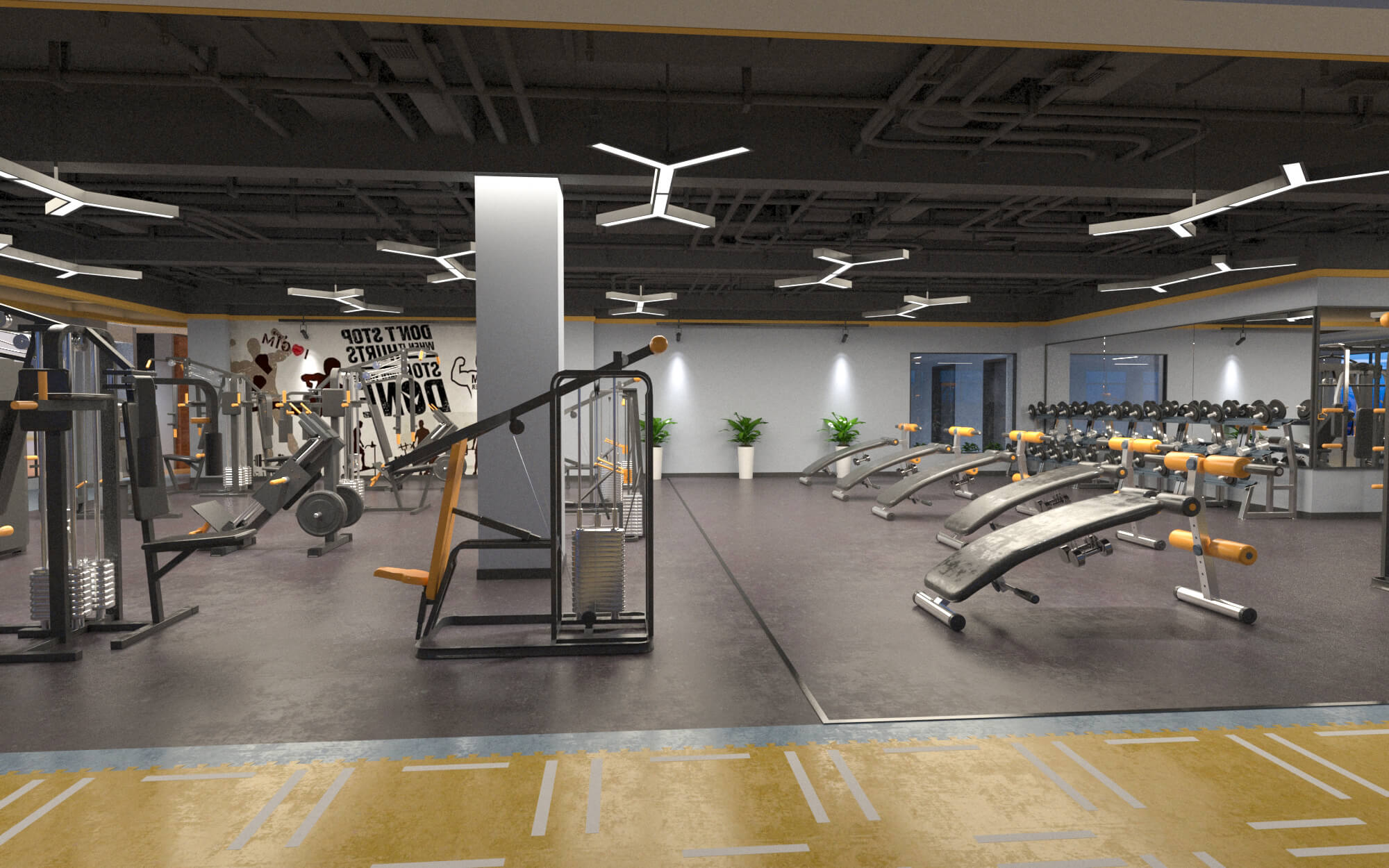 Internal Design Gym - 3D Model by zjls9933