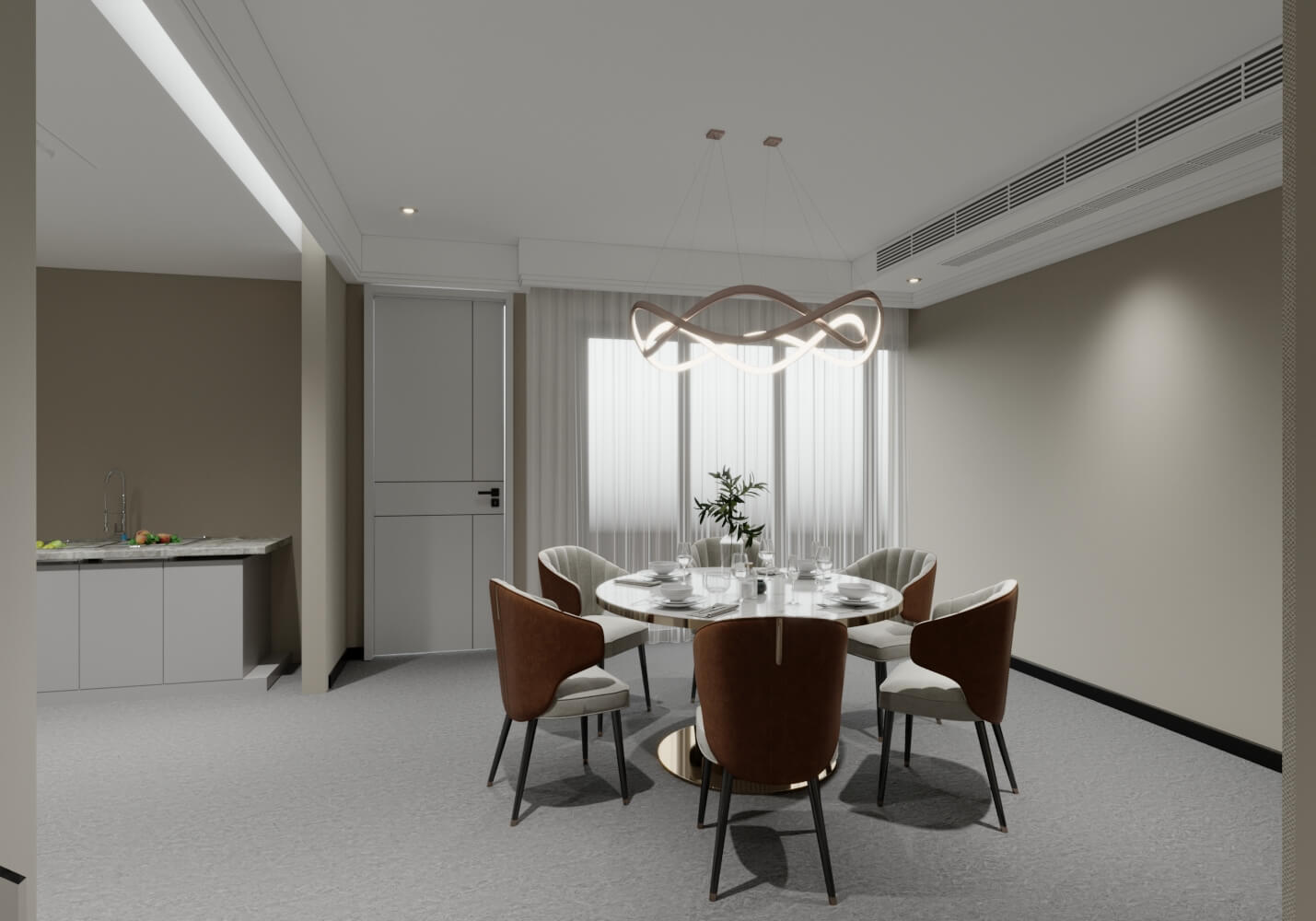 Restaurant and Kitchen - 3D Model by zjls9933
