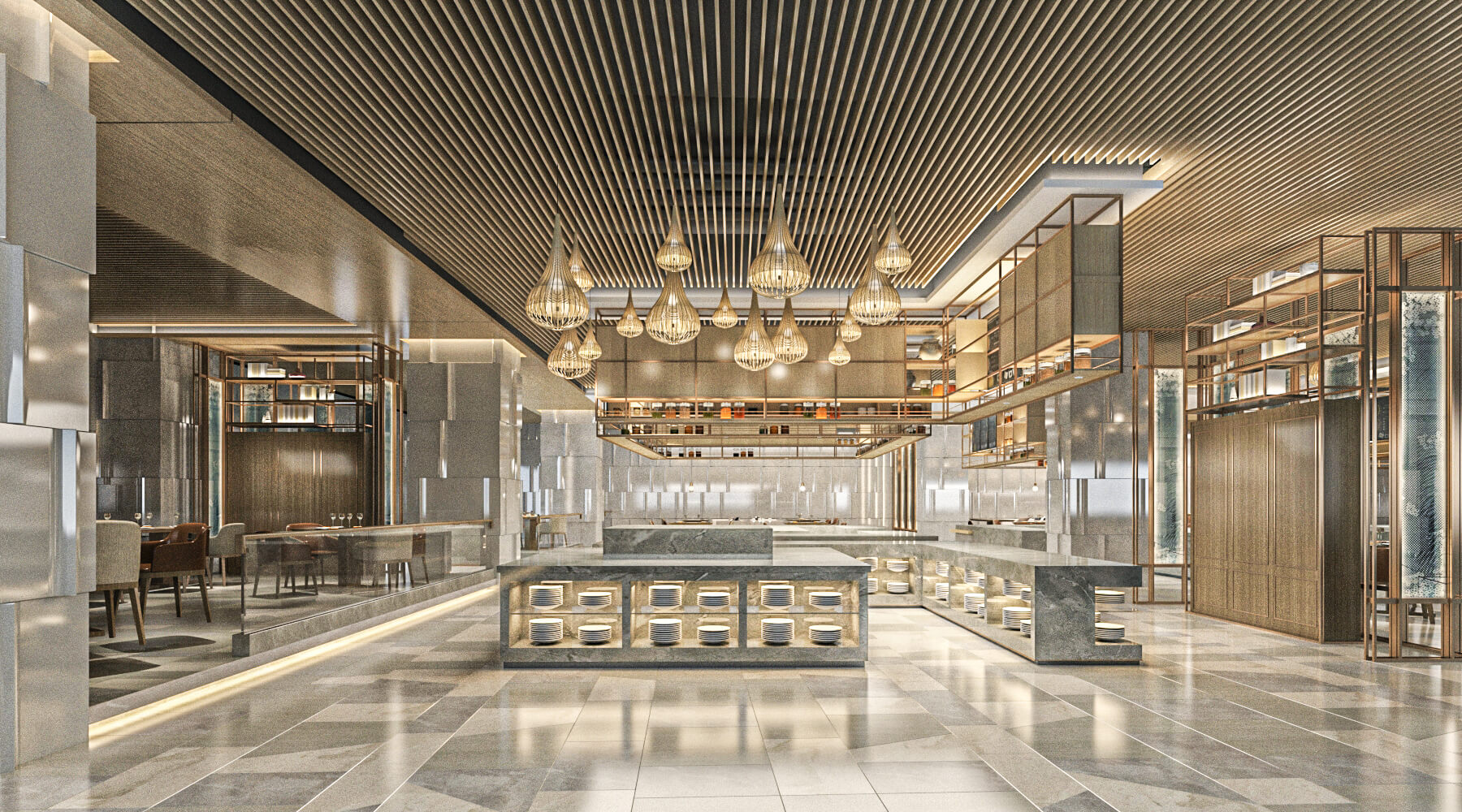 Restaurant Cafe Hotels Bar - 3D Model by zjls9933