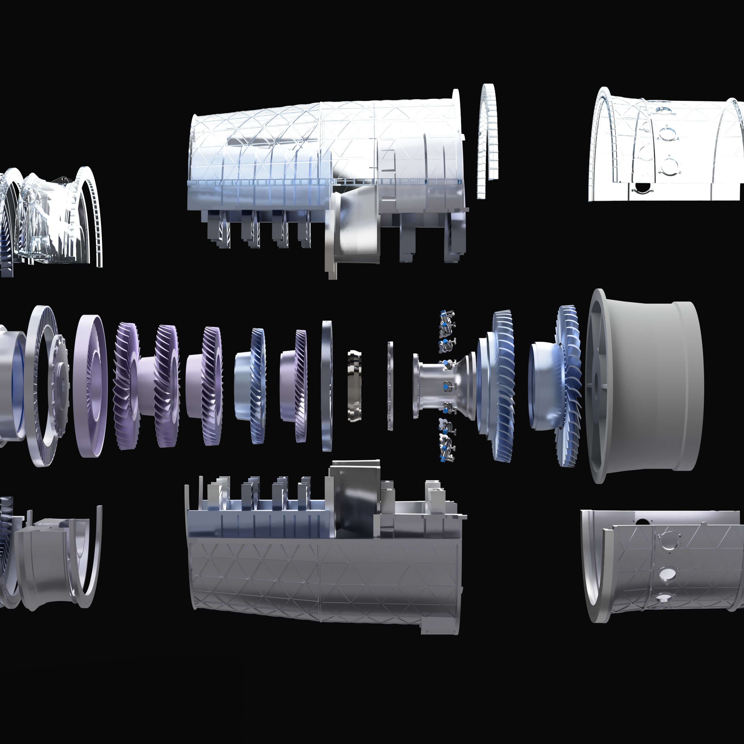 Pratt & Whitney F119/F135 Turbine Jet Engine - Electric 3D Model by ...