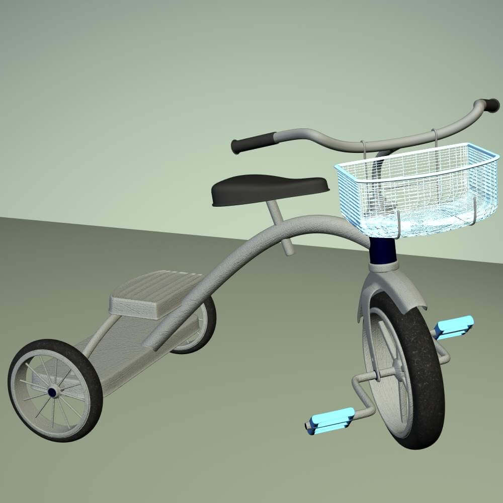 Tricycle with Basket - Free Daz Content by zombietaggerung