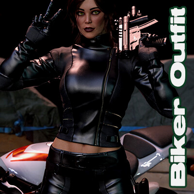 Chameleon ROse Biker Outfit May25 version for G8F