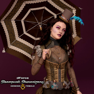 Dforce Steampunk Shenanigans for Genesis 8 and 8.1 Female by zoro_d
