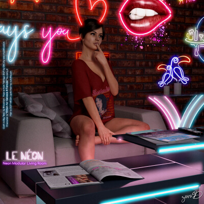 Le Neon Lights and Furniture by zoro_d