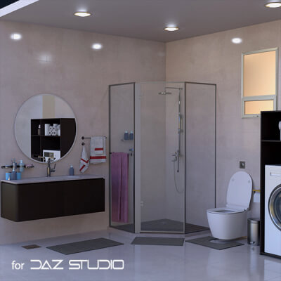 Midrange Bathroom for DAZ Studio by zoro_d