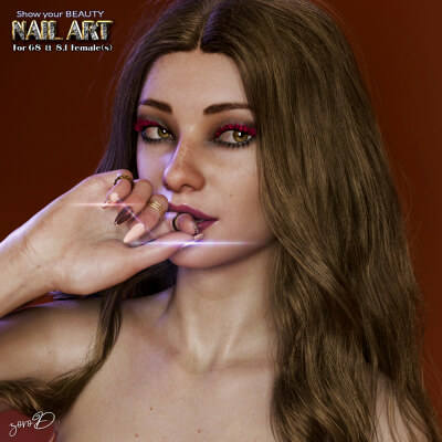 Nail Art for Genesis 8 and 8.1 Female by zoro_d