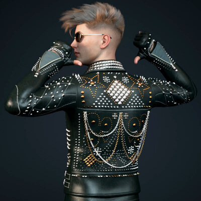 Spiky Jacket for Genesis 8 Male