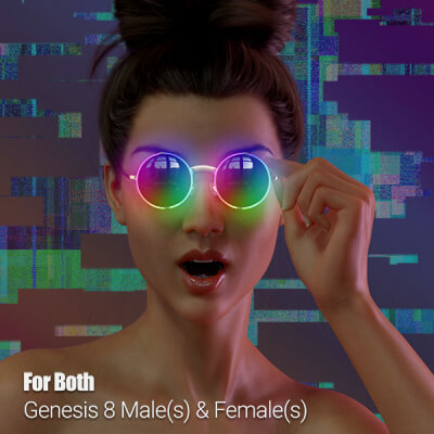 Wild Star Glasses for Genesis 8 by zoro_d