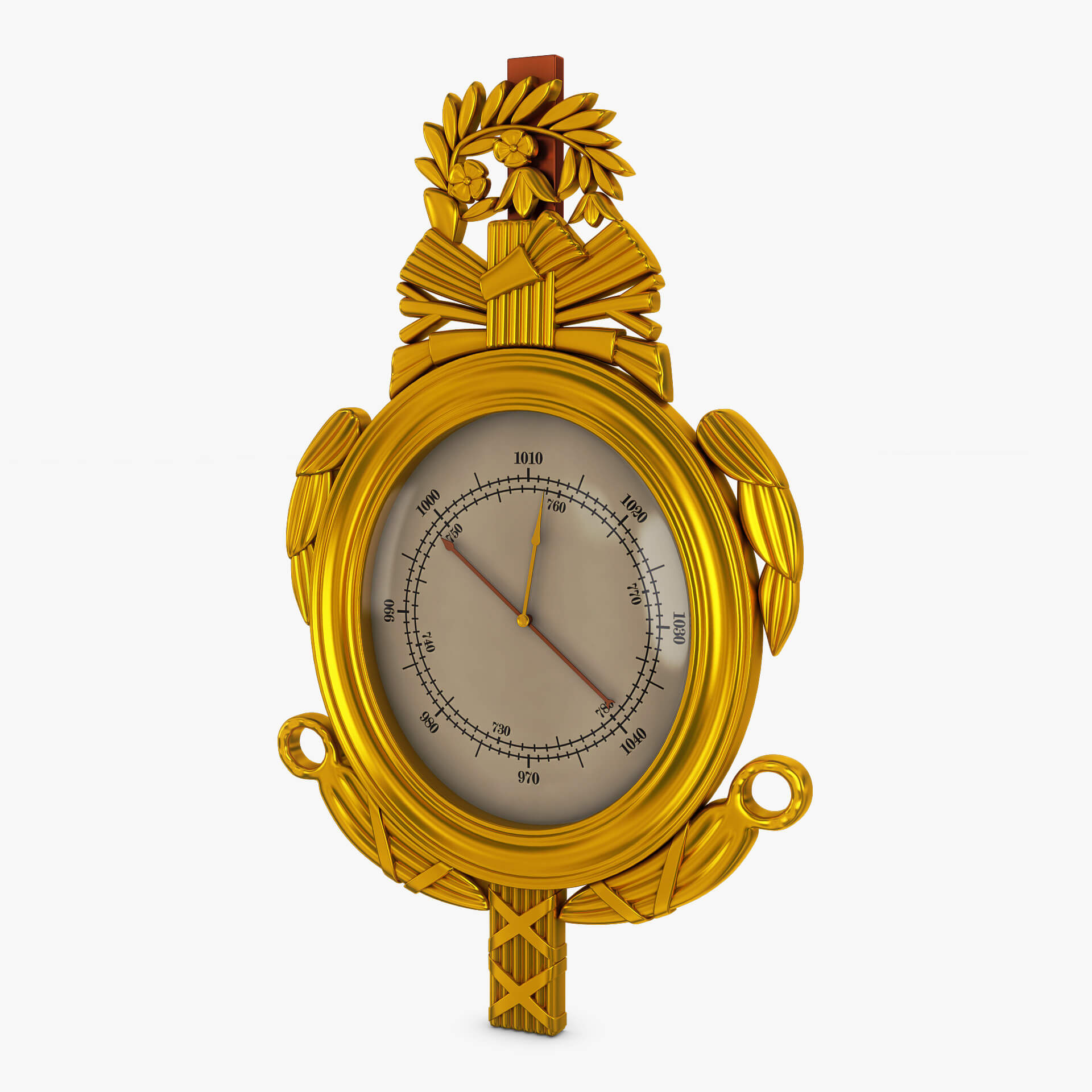 Antique Barometer V 1 3D Model by Zurel