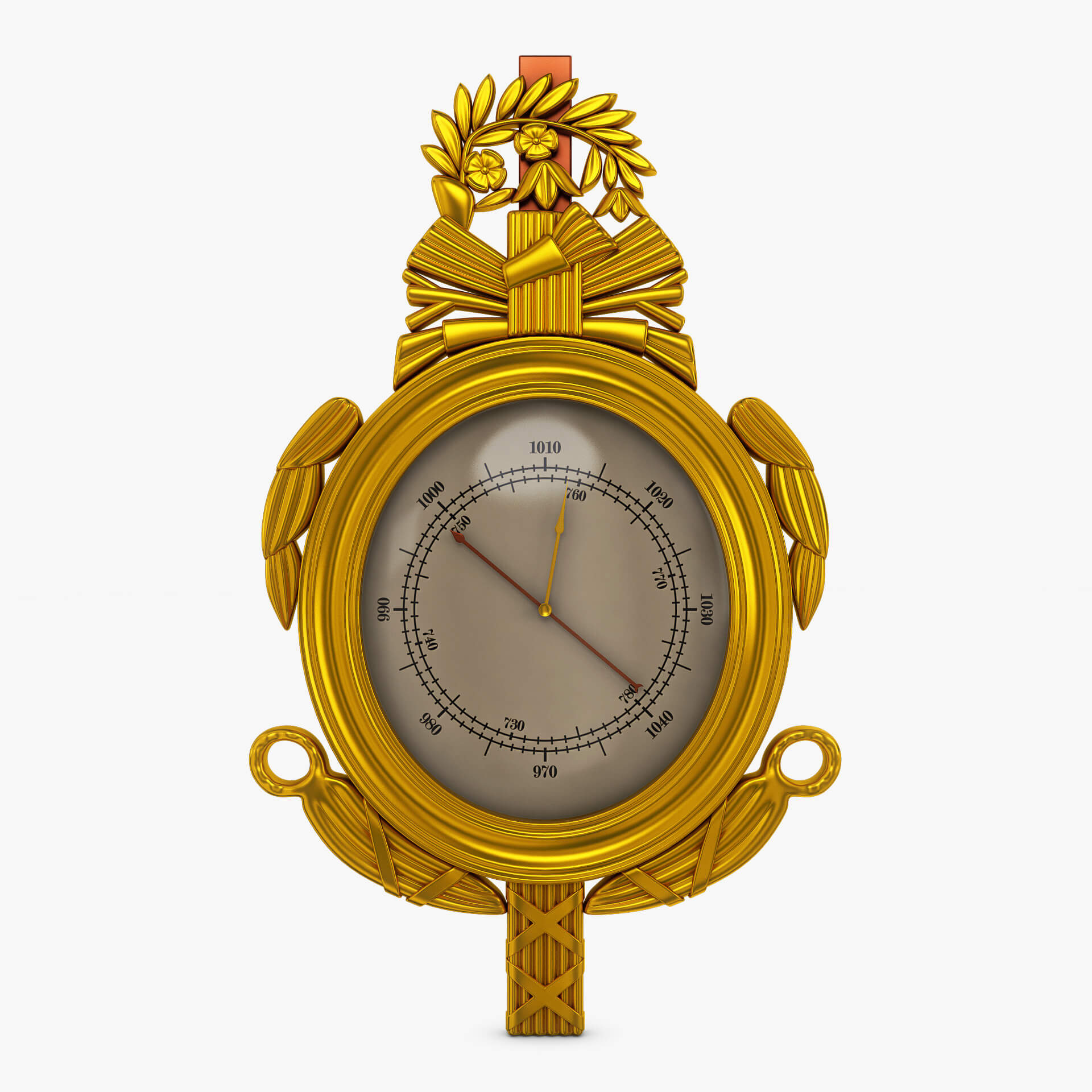 Antique Barometer V 1 3D Model by Zurel